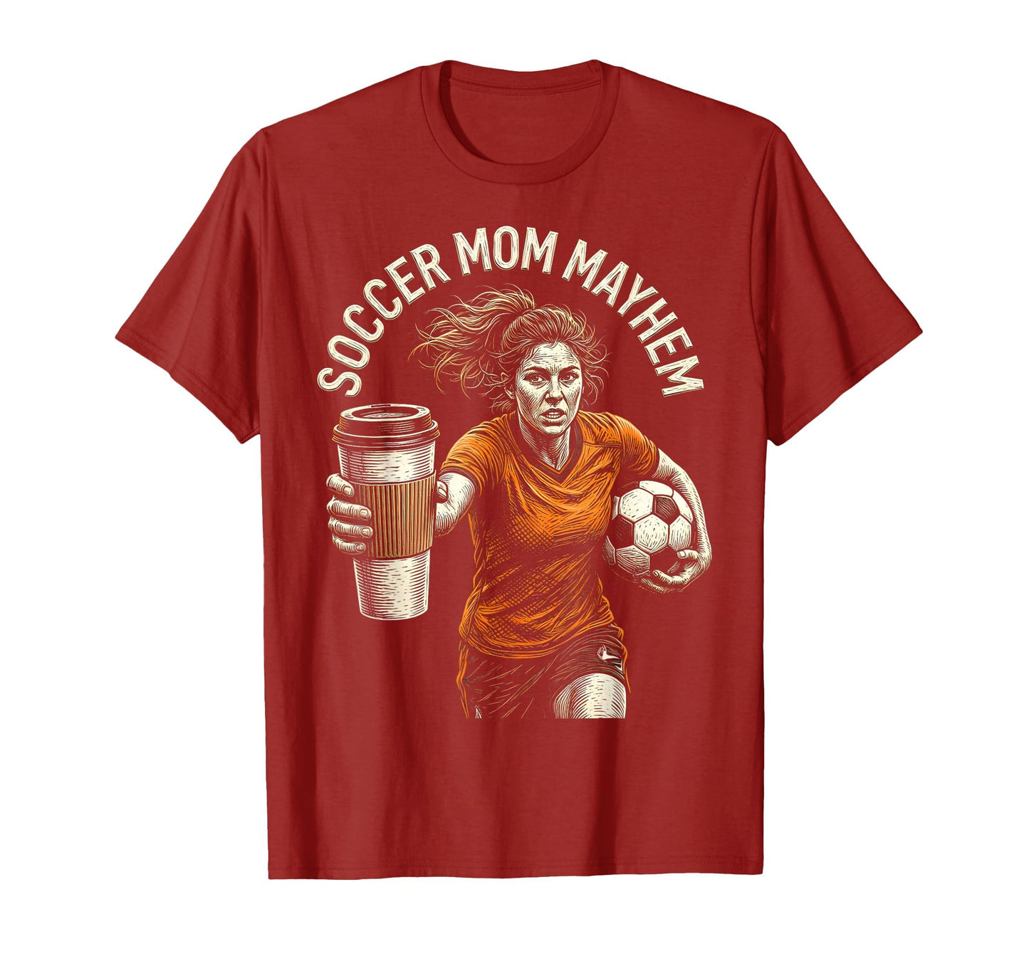 Soccer Mom Mayhem Funny Sports Parent T-Shirt - Custom Art Print Men Women - T-Shirt, Sweatshirt, Hoodie