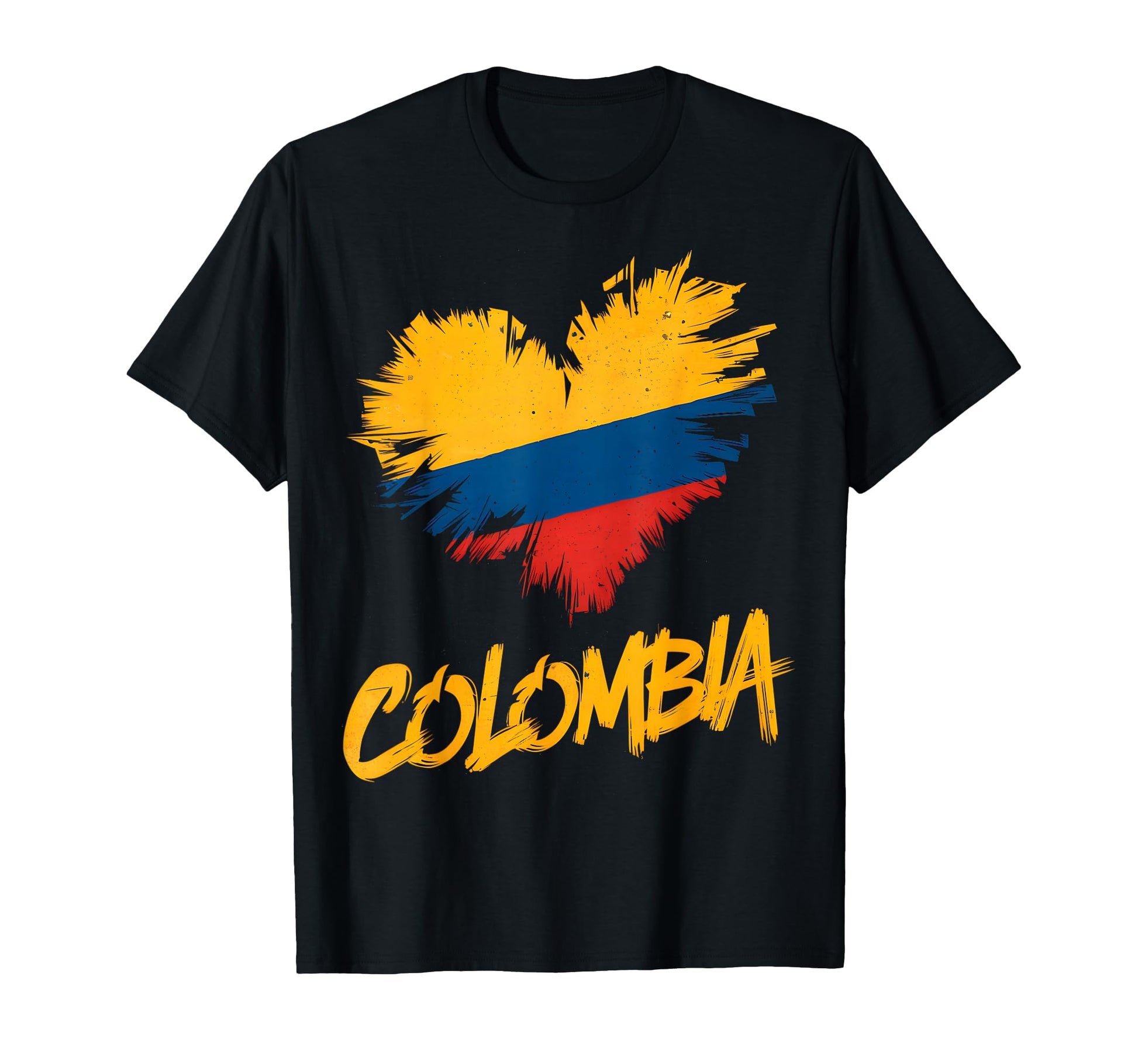 Colombia Heart Flag T-Shirt - Custom Art Print Unisex - T-Shirt, Sweatshirt, Hoodie