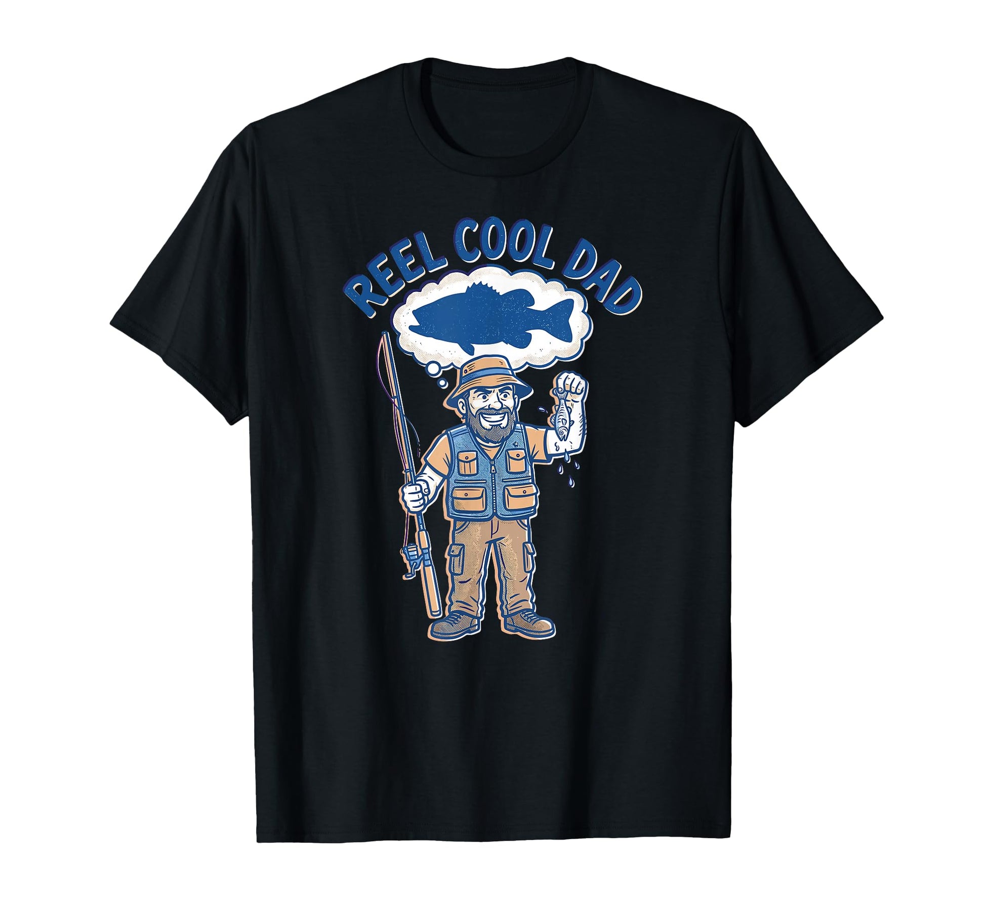 Reel Dad Fishing Father Fisherman T-Shirt - Aesthetic Graphic Men Women - T-Shirt, Sweatshirt, Hoodie