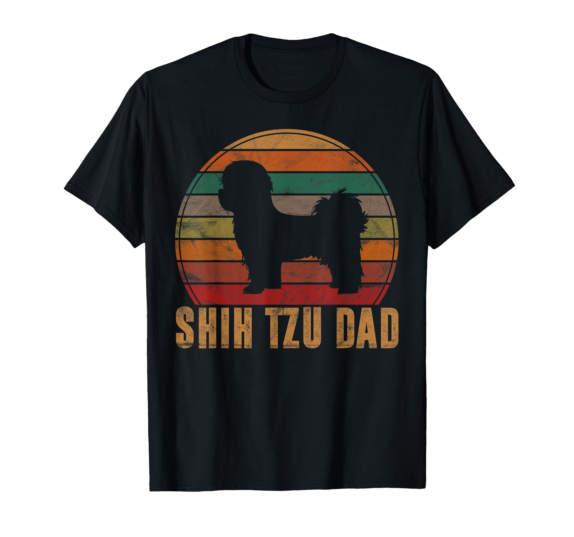 Shih Tzu Dad Gift Daddy Dog Owner Pet T-Shirt - Custom Art Print Men Women - T-Shirt, Sweatshirt, Hoodie