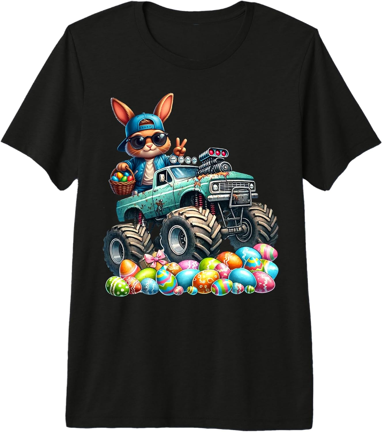 Happy Easter Monster Truck Shirt Kids Boys Toddler Unisex T-shirt, Sweatshirt, Hoodie, Long Sleeve Tee - T-Shirt, Sweatshirt, Hoodie