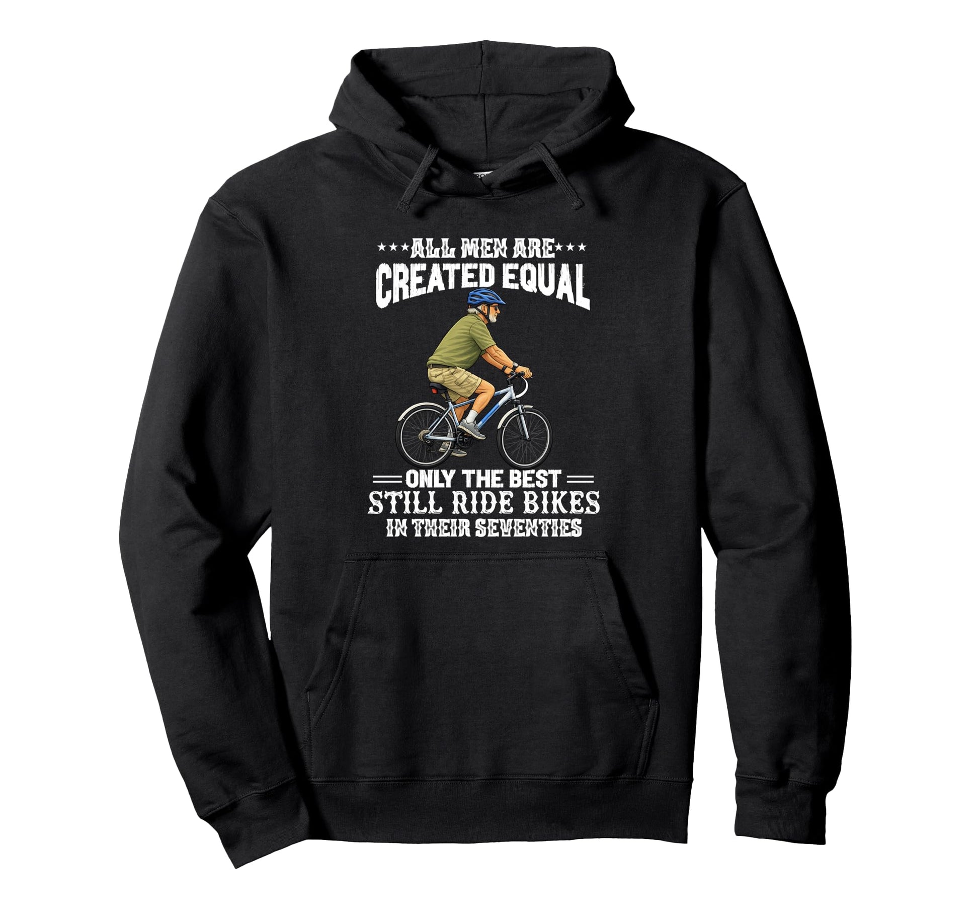 All Are Created Equal Biking Cyclist Hoodie - Trendy Graphic for Adults - T-Shirt, Sweatshirt, Hoodie