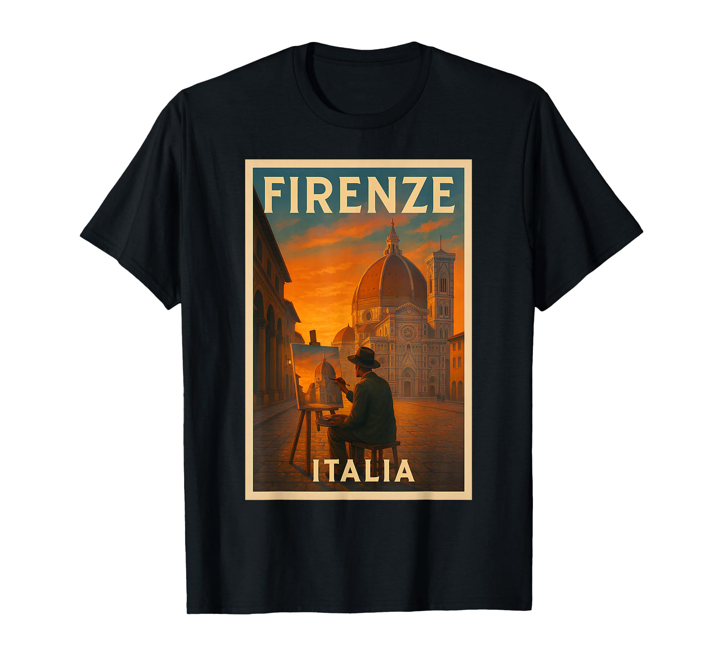 Firenze Italia Travel Art Florence T-Shirt - Fun Novelty Design Men Women - T-Shirt, Sweatshirt, Hoodie
