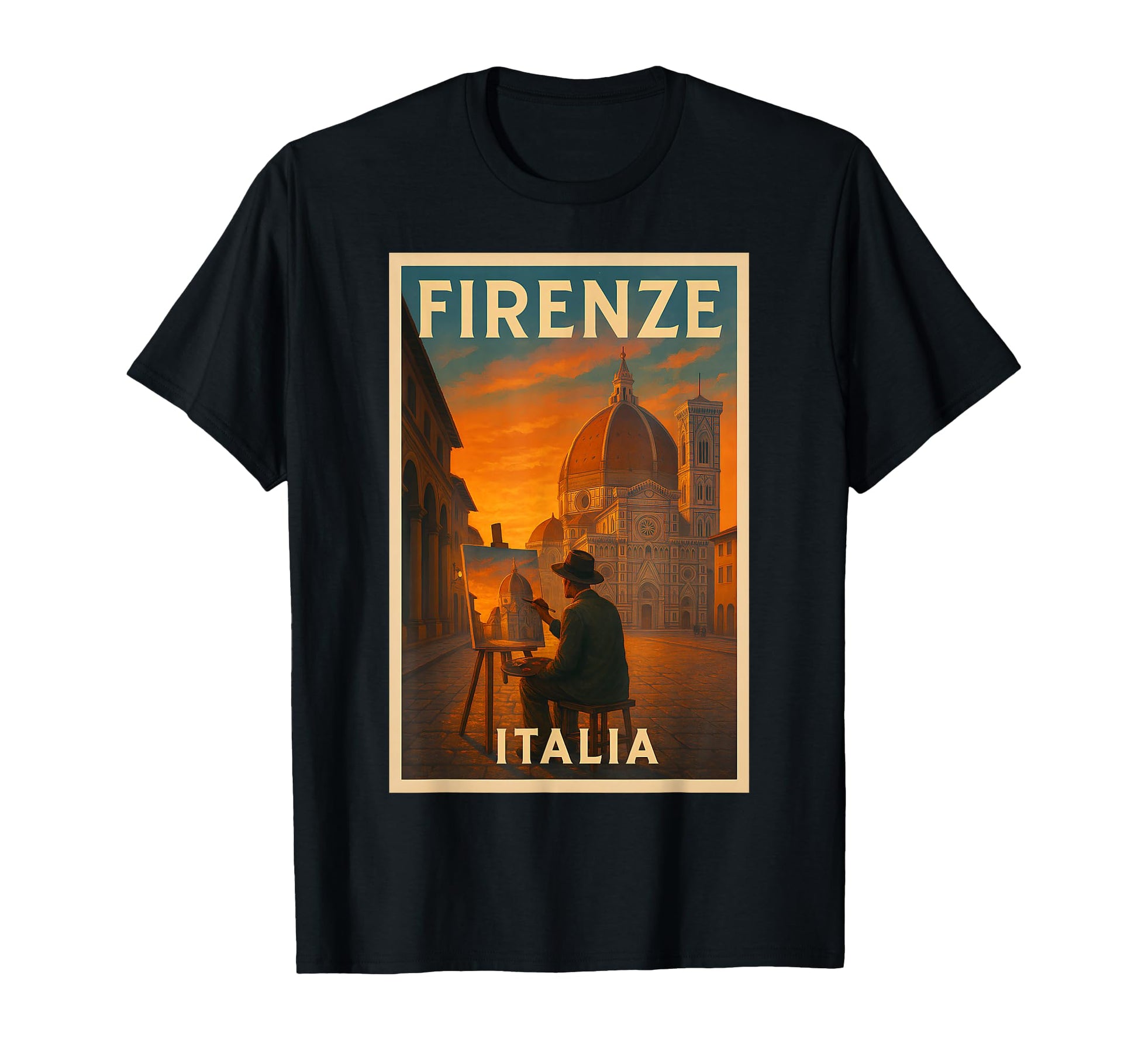 Firenze Italia Travel Art Florence T-Shirt - Fun Novelty Design Men Women - T-Shirt, Sweatshirt, Hoodie