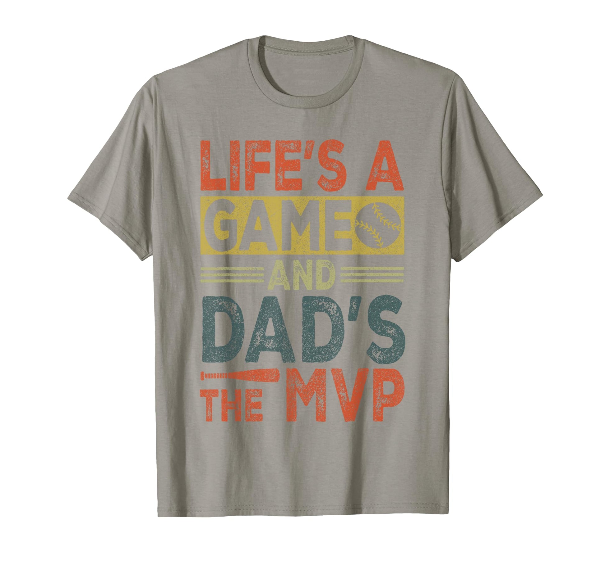 Dad Baseball Lifes Game And Dads Mvp T-Shirt - Custom Art Print Unisex - T-Shirt, Sweatshirt, Hoodie