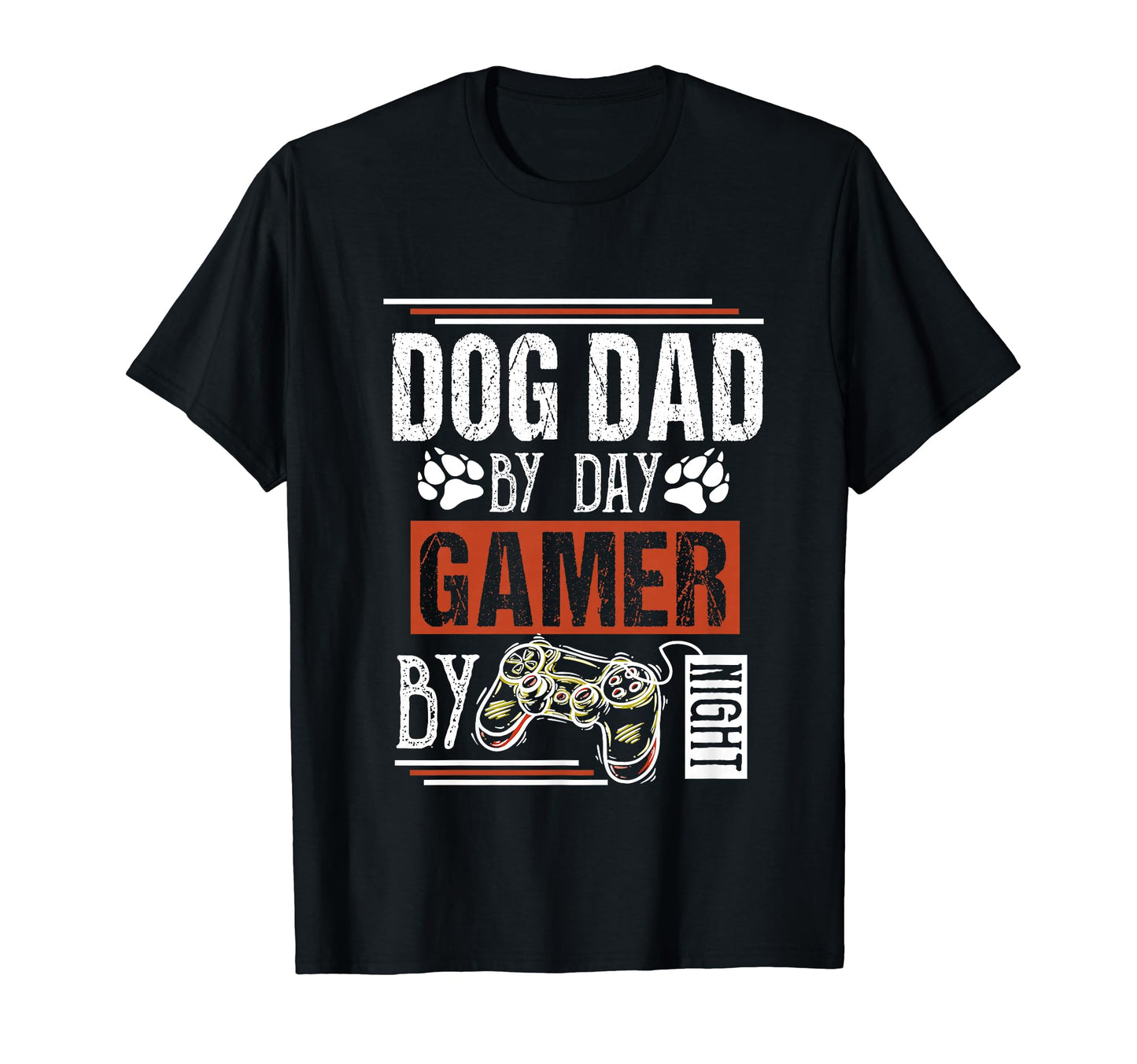 Mens Dog Dad Day Gamer Night Fathers T-Shirt - Novelty Apparel for Adults - T-Shirt, Sweatshirt, Hoodie
