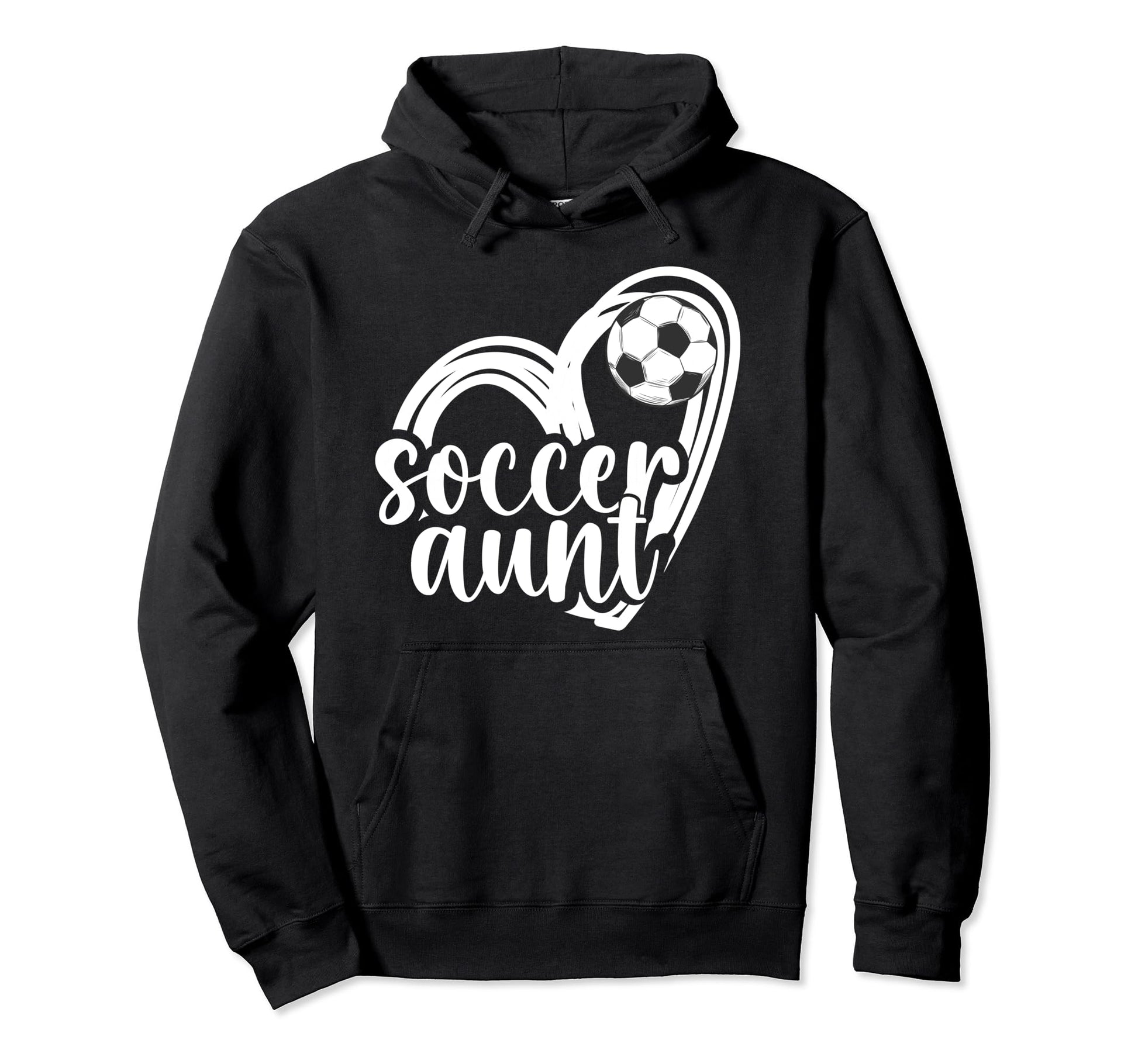 Soccer Aunt Heart Aunt Soccer Player Hoodie - Unique Graphic for Adults - T-Shirt, Sweatshirt, Hoodie