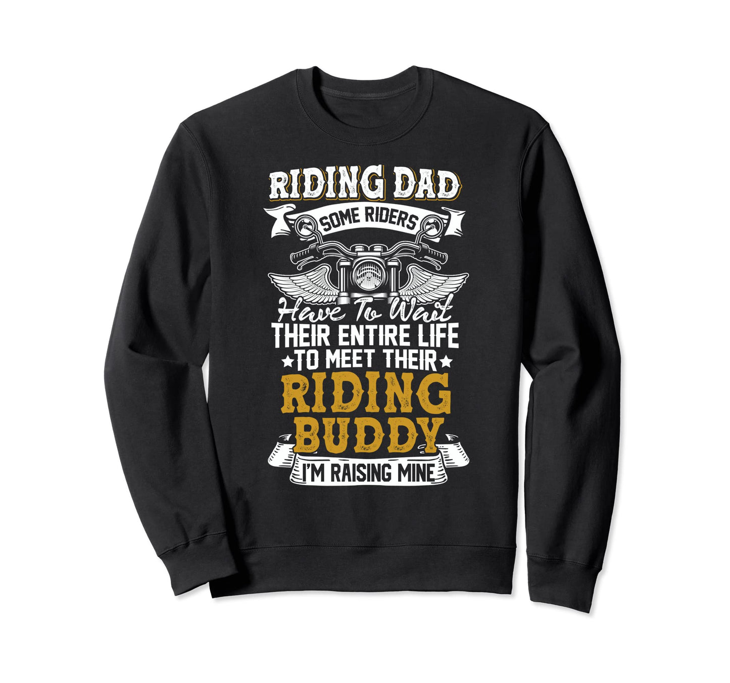Riding Dad Father Son Biker Matching Sweatshirt - Aesthetic Graphic Unisex - T-Shirt, Sweatshirt, Hoodie