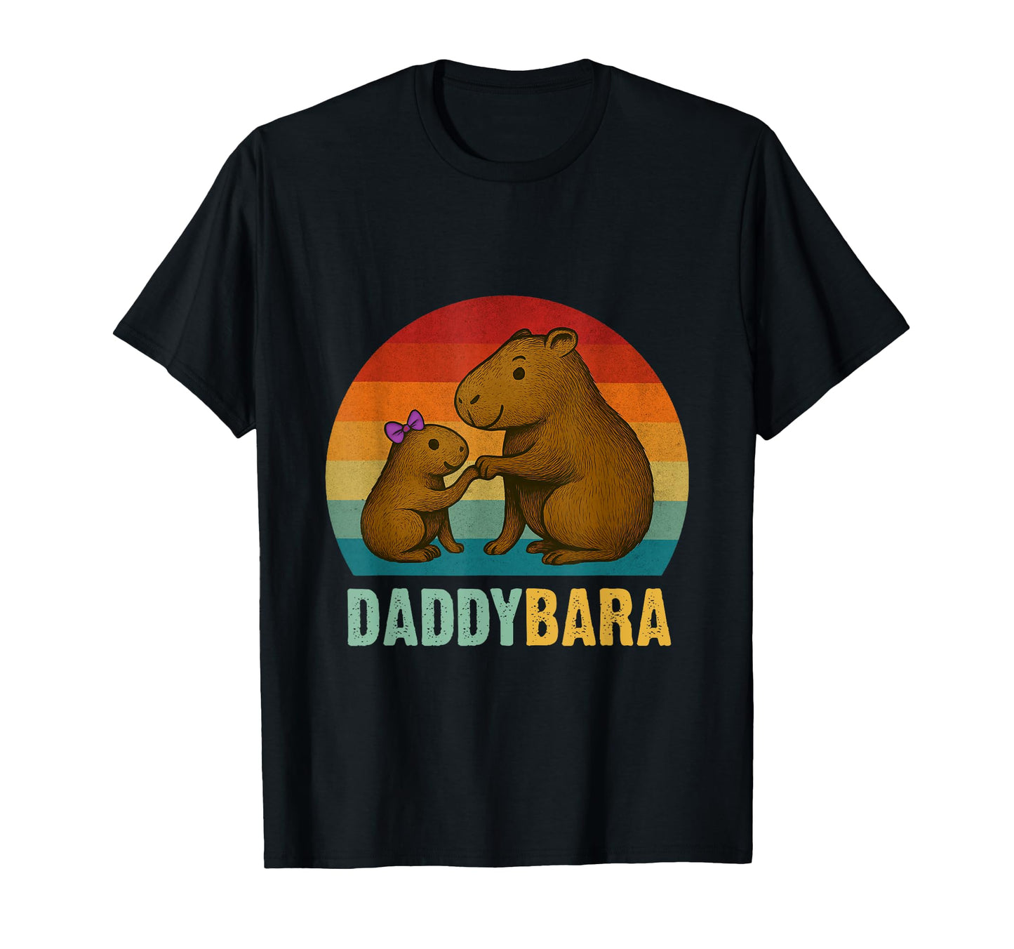 Capybara Daddy And Daughter Fist Bump T-Shirt - Unique Graphic Men Women - T-Shirt, Sweatshirt, Hoodie
