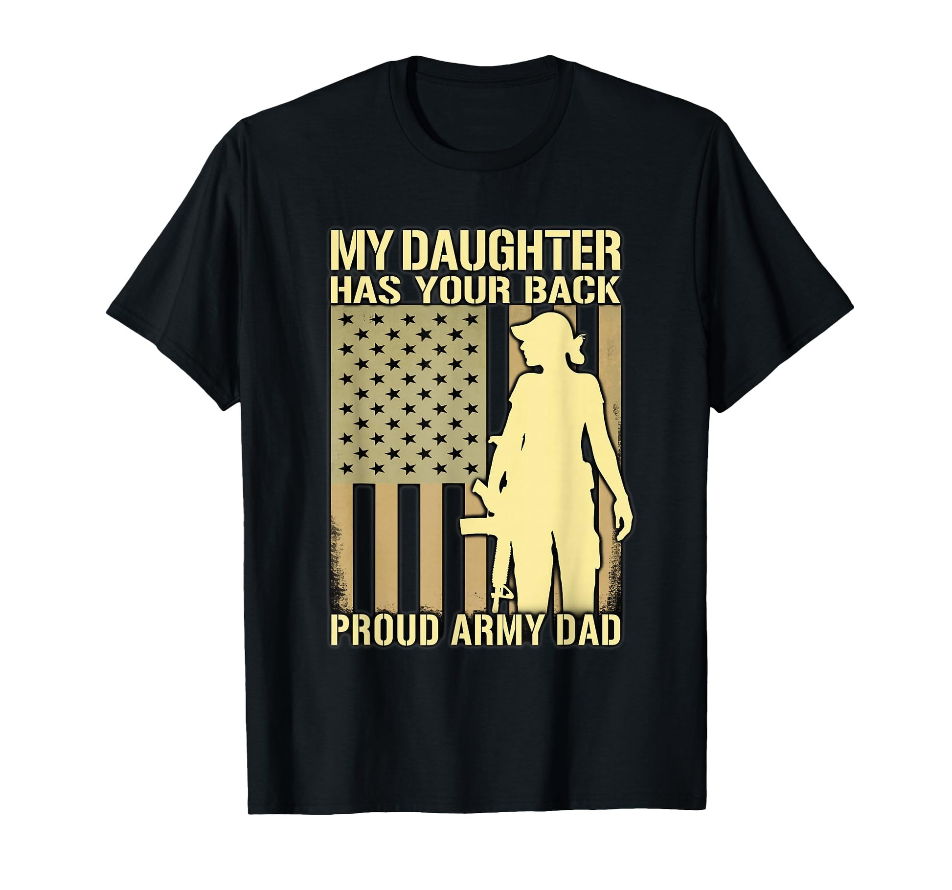 My Daughter Has Your Back Proud Army T-Shirt - Minimalist Print Men Women - T-Shirt, Sweatshirt, Hoodie