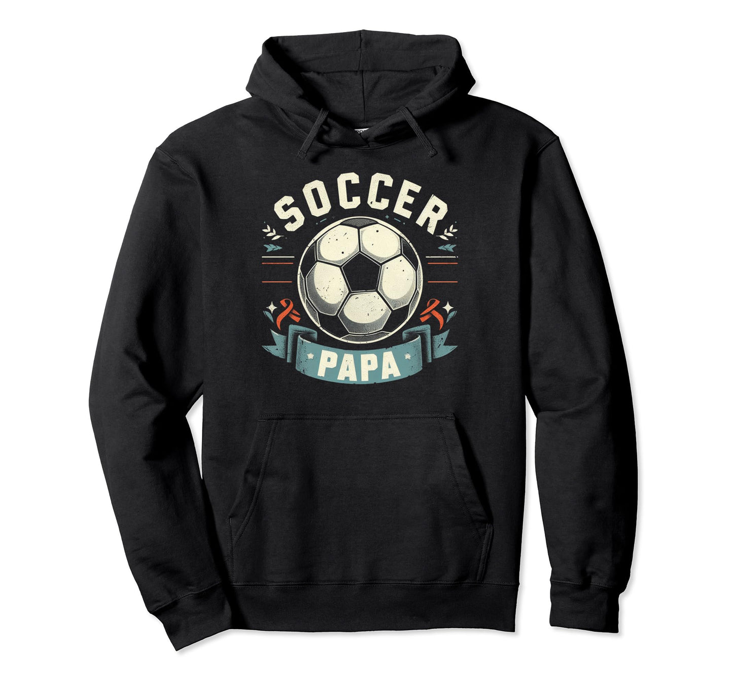 Soccer Papa Family Matching Dad Hoodie - Minimalist Print Men Women - T-Shirt, Sweatshirt, Hoodie