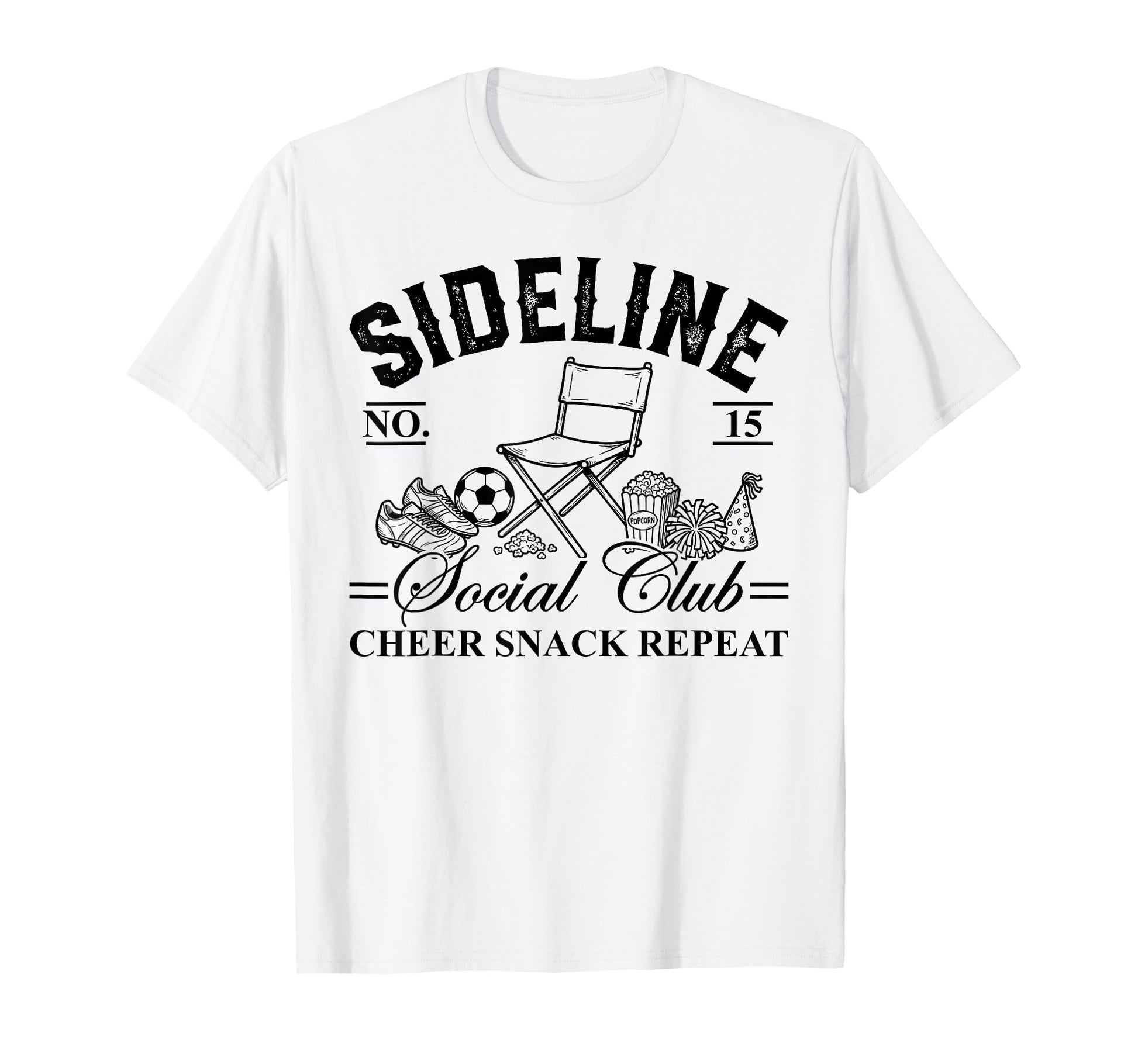 Funny Sideline Social Club Soccer Mom T-Shirt - Trendy Graphic Men Women - T-Shirt, Sweatshirt, Hoodie