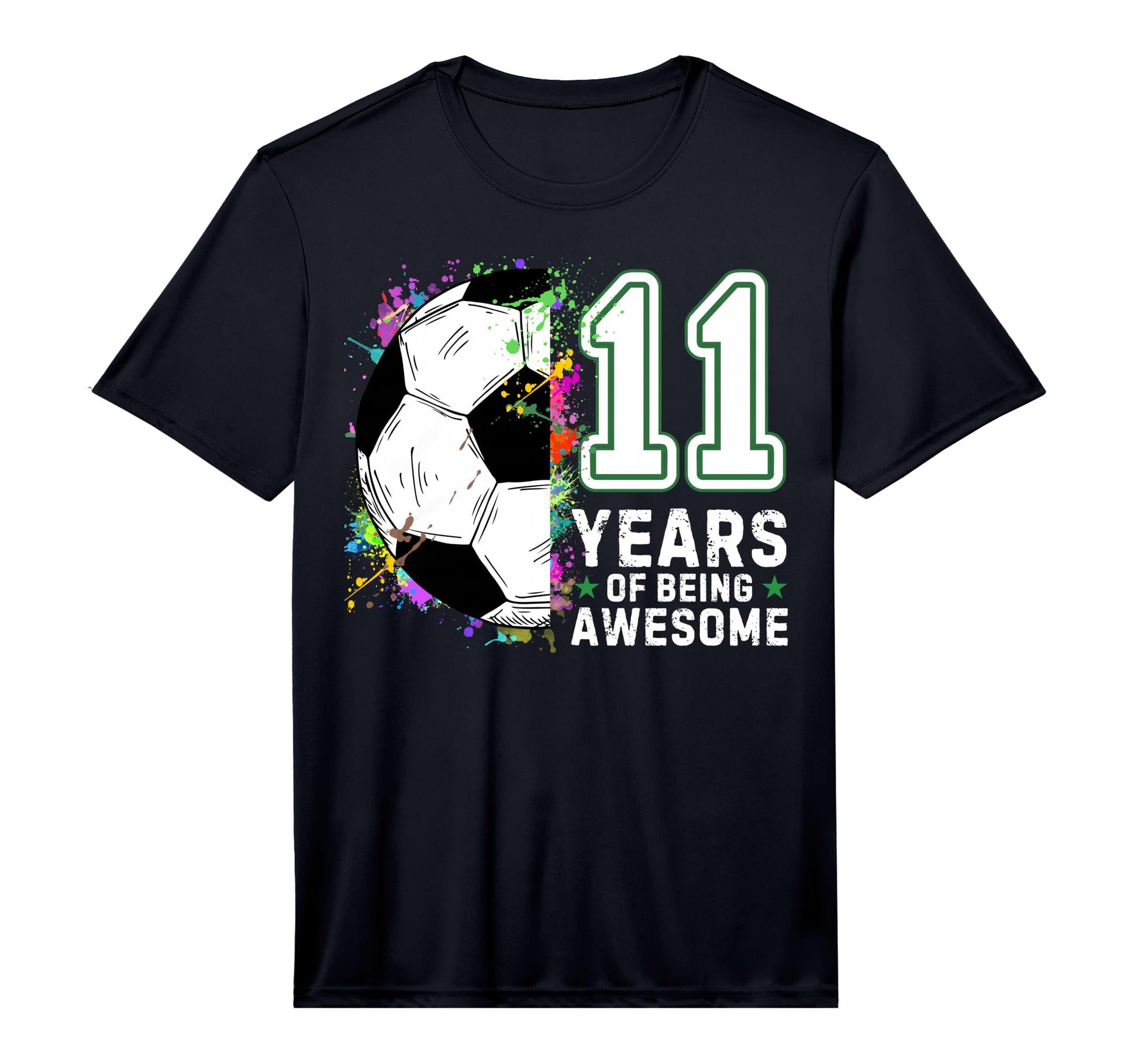 11 Years Being Awesome Soccer Birthday T-Shirt - Unique Graphic for Adults - T-Shirt, Sweatshirt, Hoodie