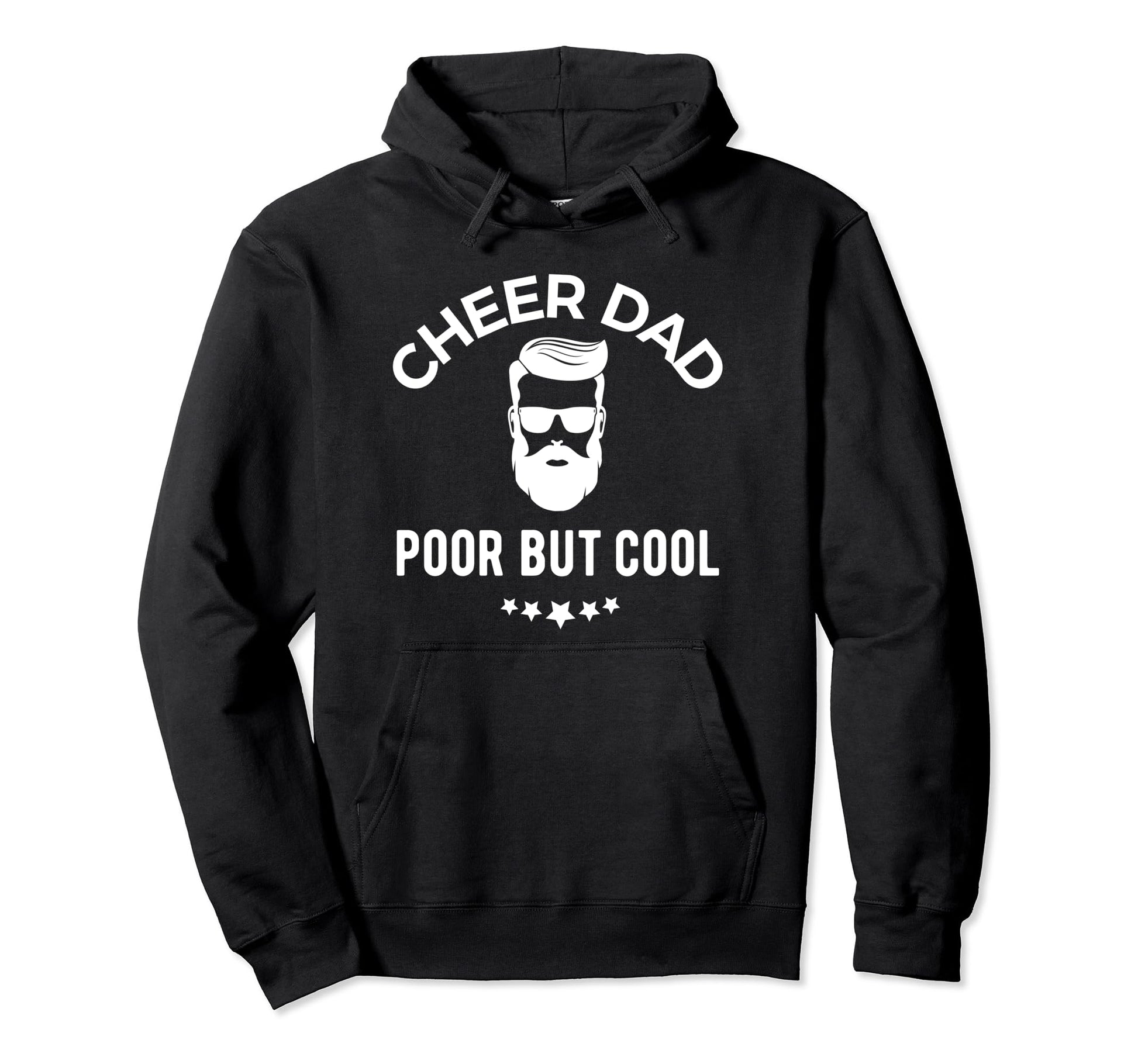 Cheer Dad Bearded Cheerleading Funny Hoodie - Custom Art Print Unisex - T-Shirt, Sweatshirt, Hoodie