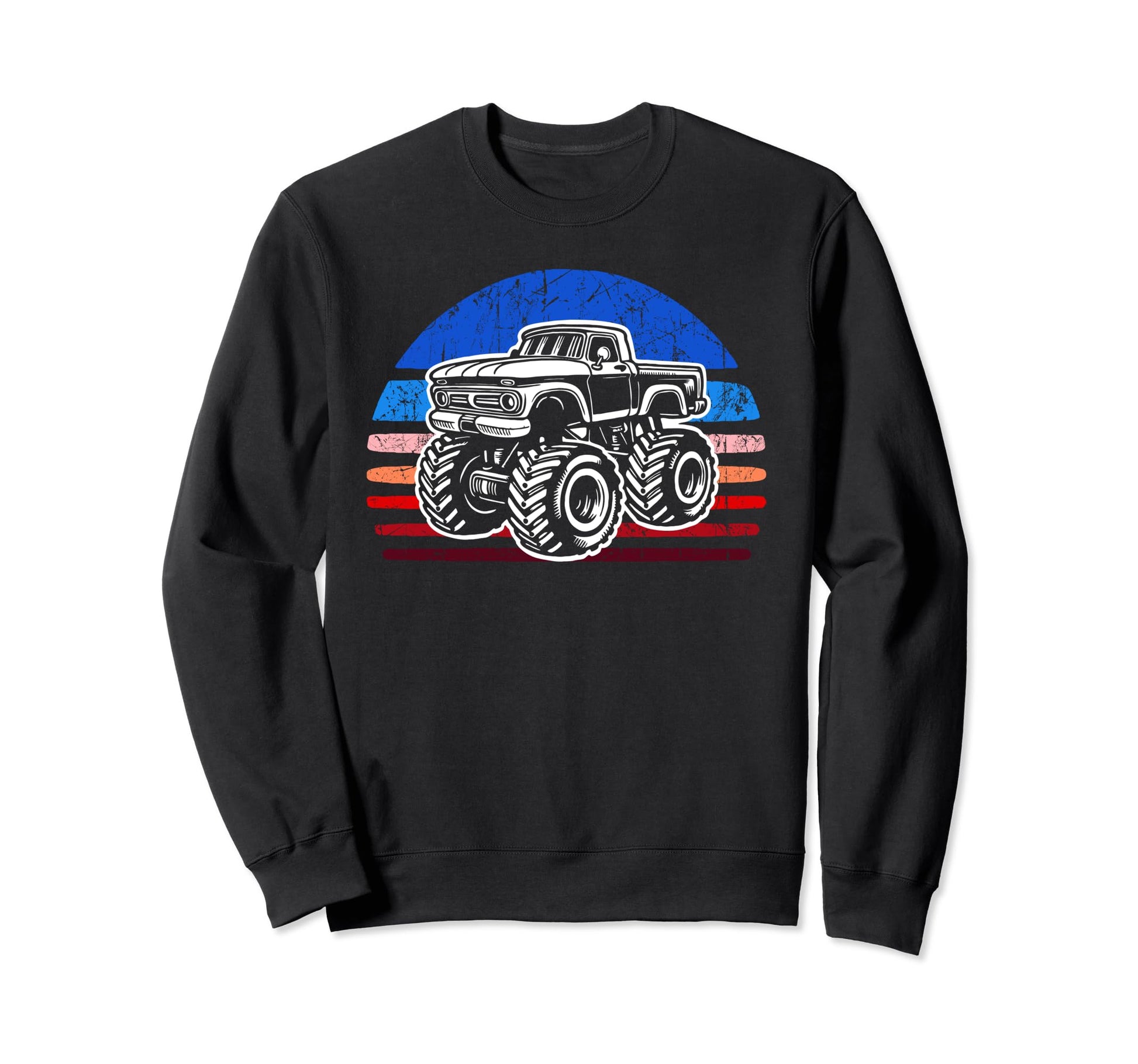Monster Truck Dad Fathers Day Click Hoodie - Casual Everyday Wear Unisex - T-Shirt, Sweatshirt, Hoodie