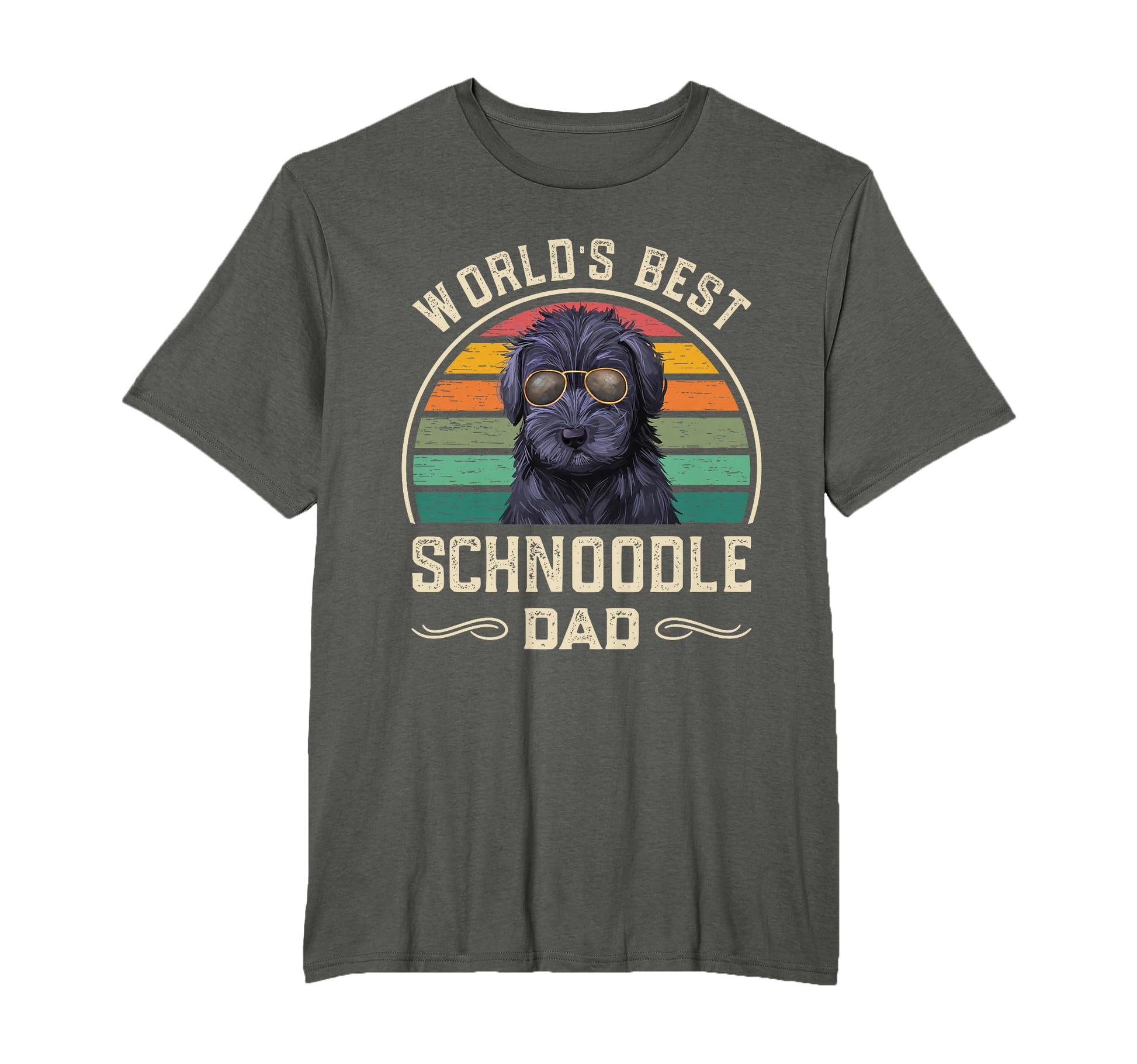 Worlds Best Schnoodle Dad Dog Dad T-Shirt - Fun Novelty Design Unisex - T-Shirt, Sweatshirt, Hoodie