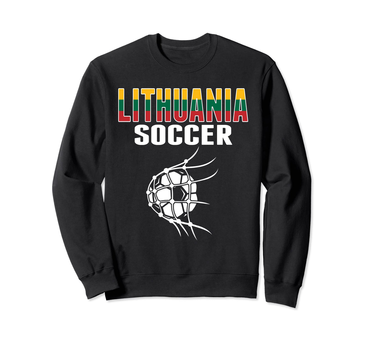 Lithuania Soccer Ball Net Sweatshirt - Fun Novelty Design for Adults - T-Shirt, Sweatshirt, Hoodie