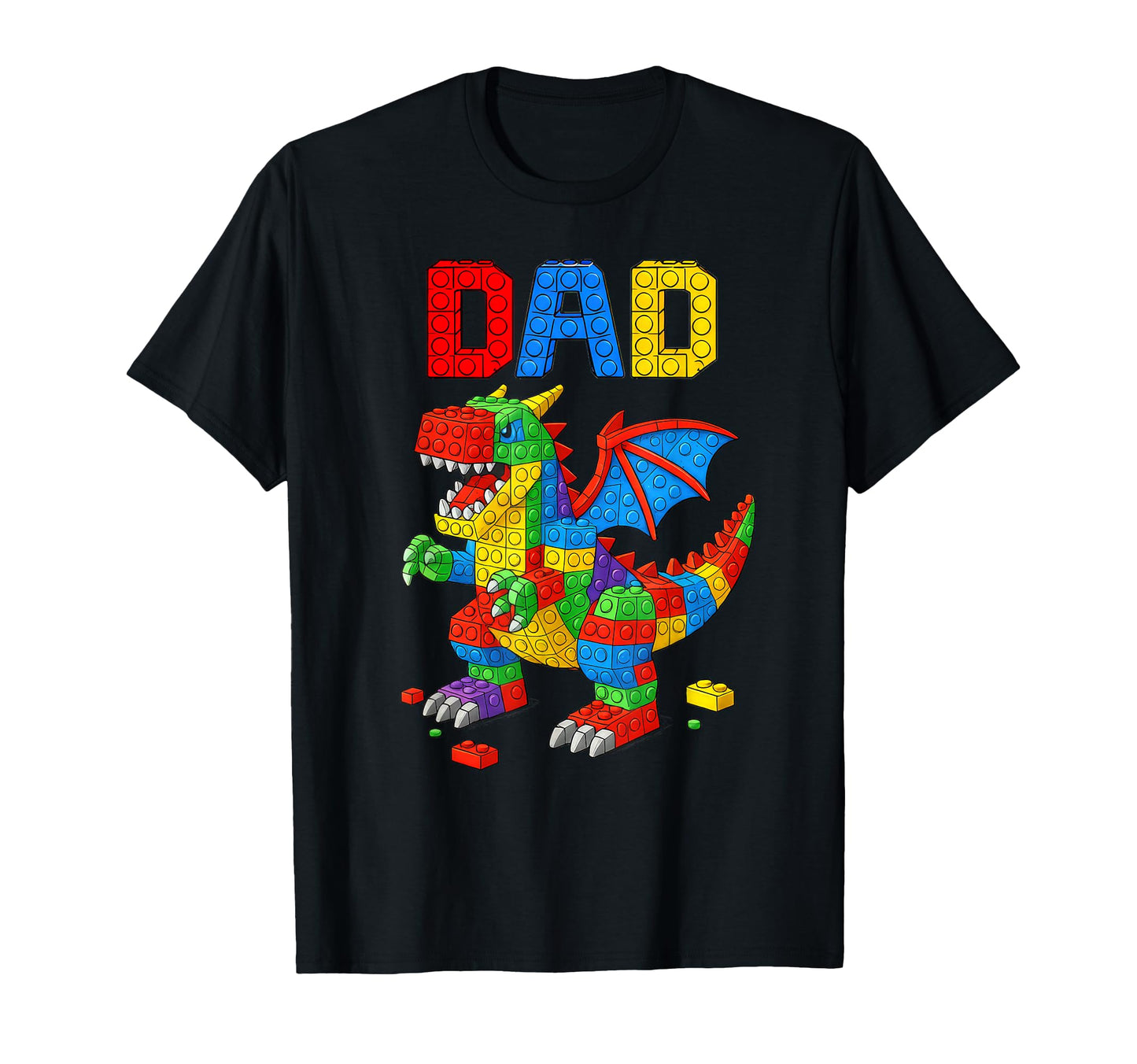 Dinosaur Dad Master Builder Building T-Shirt - Novelty Apparel for Adults - T-Shirt, Sweatshirt, Hoodie