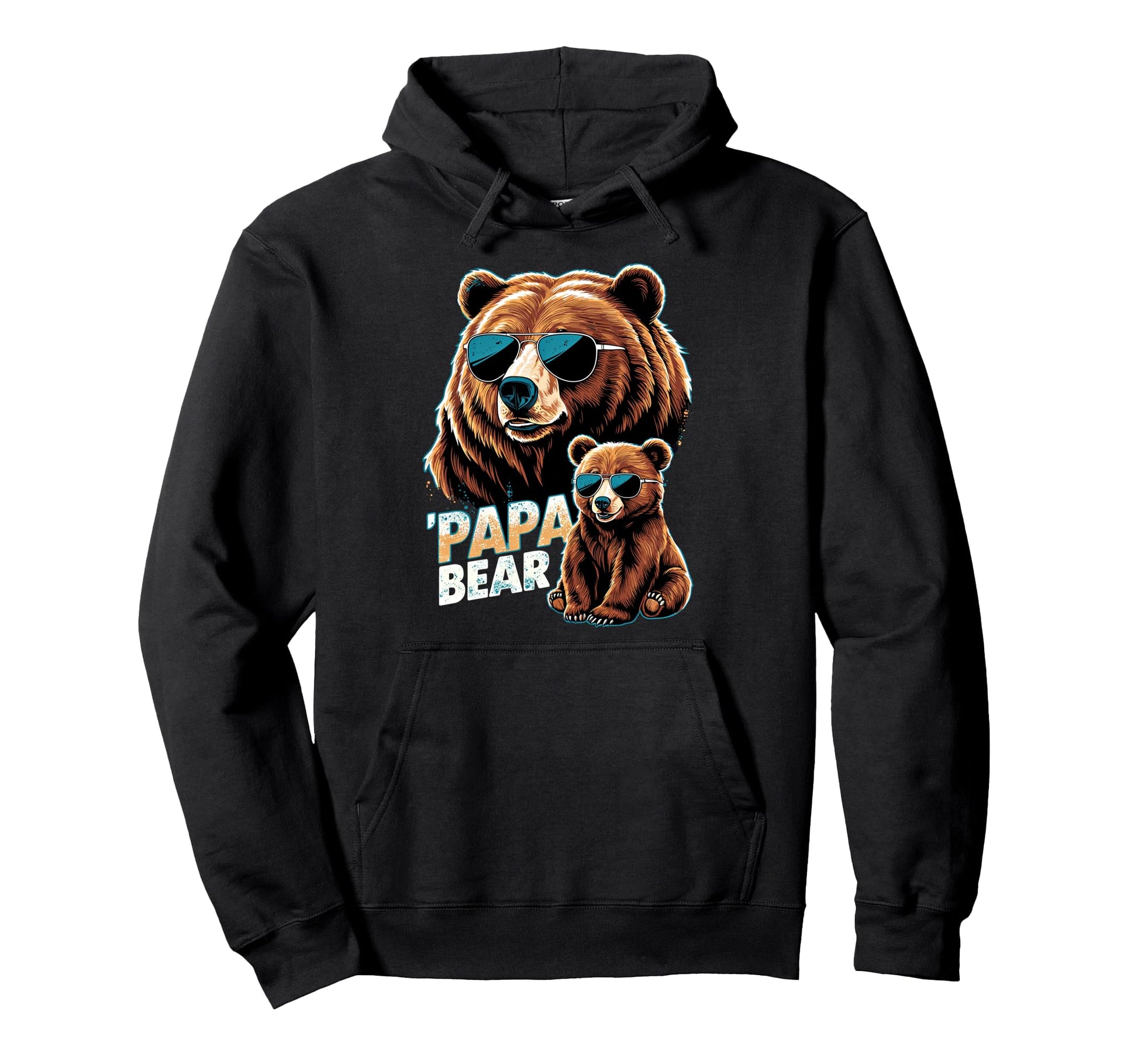 Papa Bear Husband Father Family Fathers Day Hoodie - Unique Graphic Unisex - T-Shirt, Sweatshirt, Hoodie