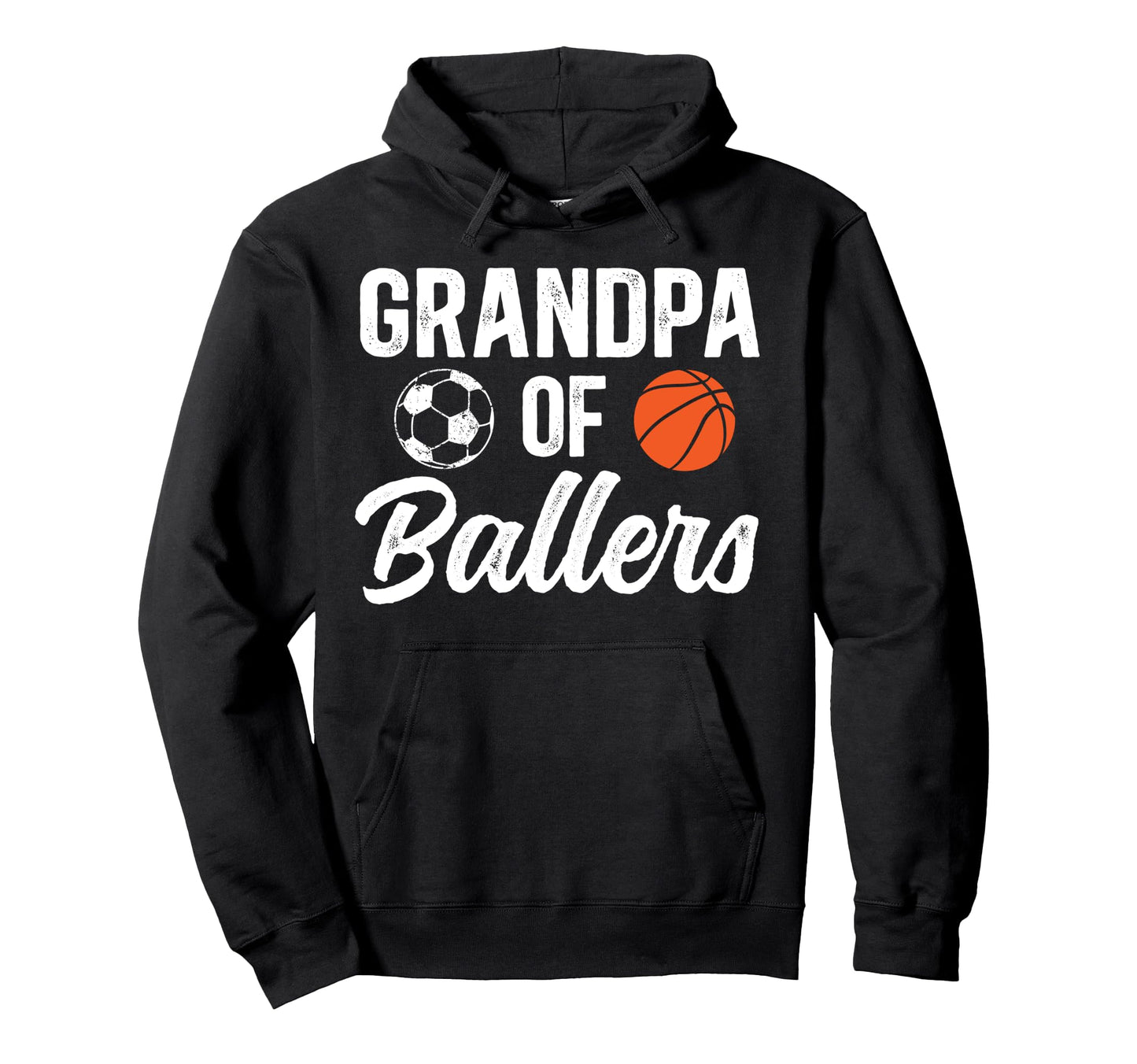 Grandpa Ballers Soccer Basketball Grandpa Hoodie - Trendy Graphic Unisex - T-Shirt, Sweatshirt, Hoodie