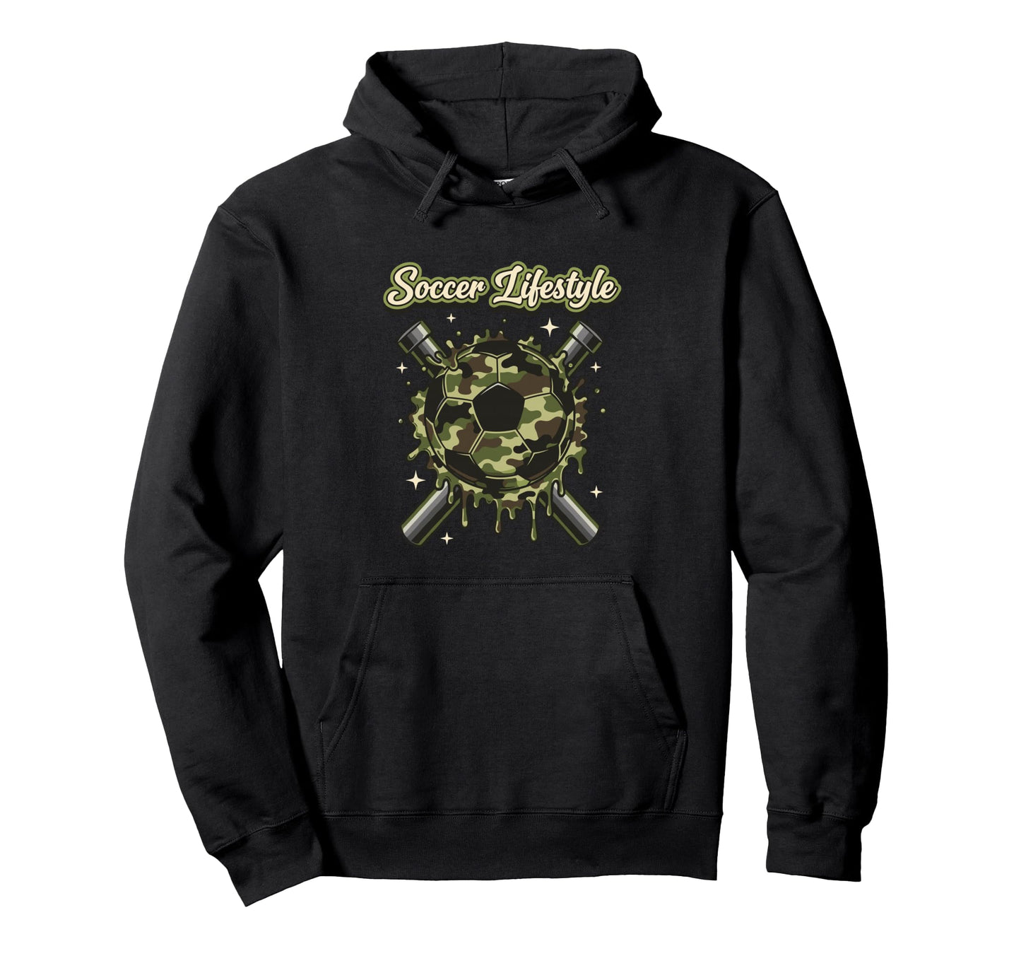 Camo Soccer Drip Life Hoodie - Novelty Apparel Unisex - T-Shirt, Sweatshirt, Hoodie