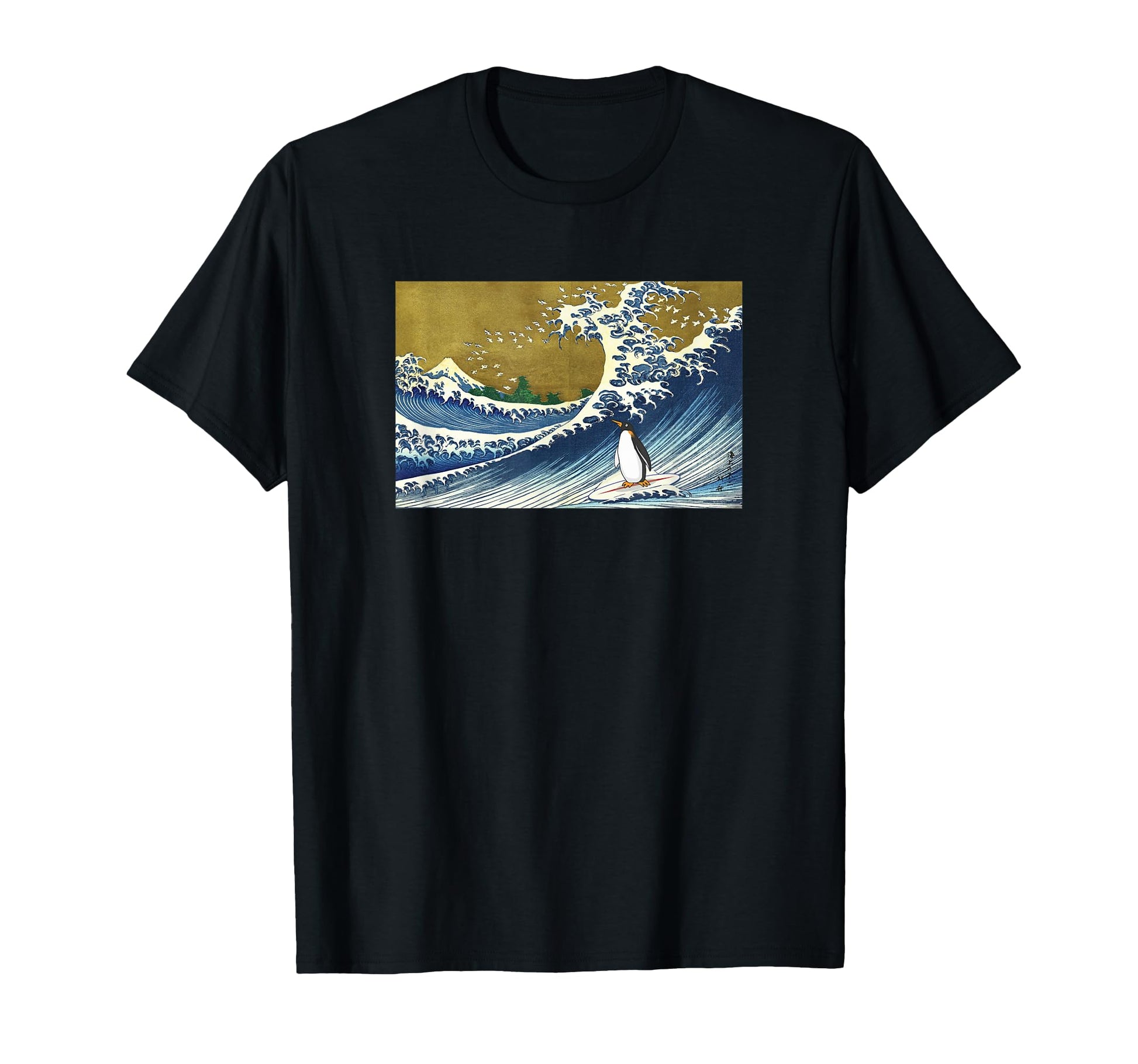 Surfing Wave Penguin Lover T-Shirt - Graphic Print Unisex - T-Shirt, Sweatshirt, Hoodie