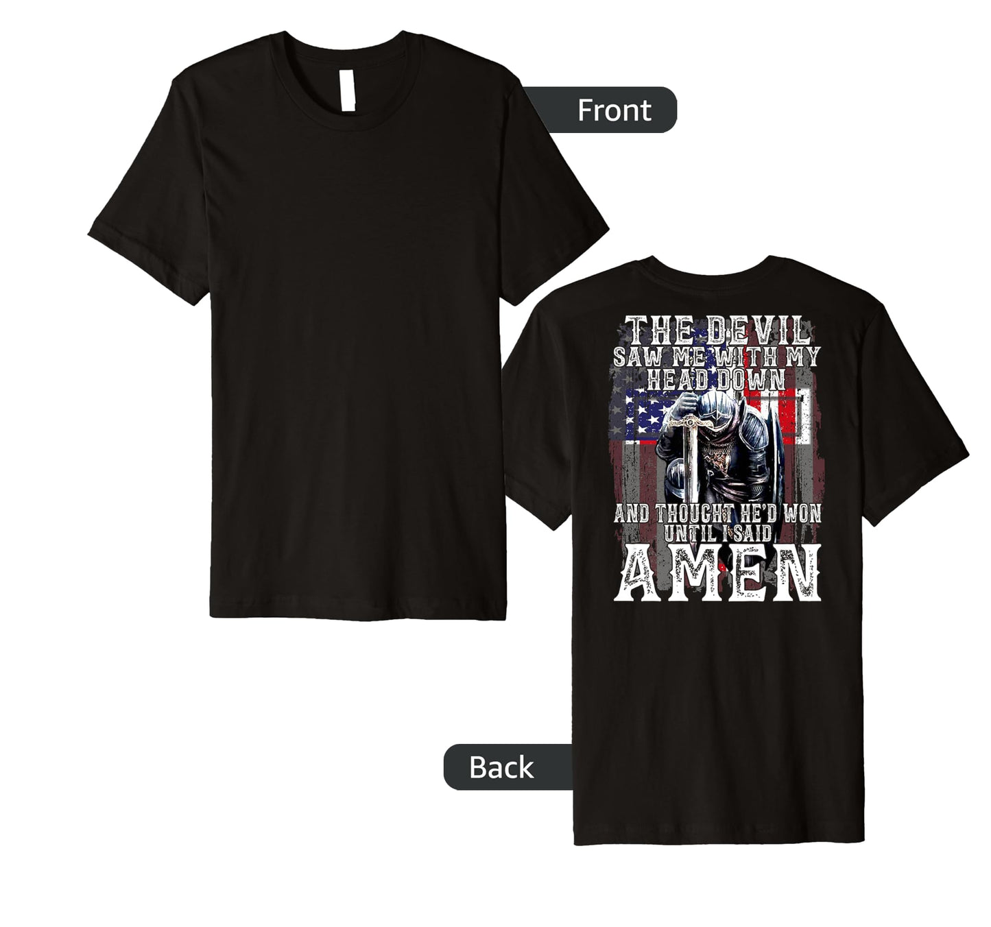 Devil Saw Me My Head Down Thought Hed T-Shirt - Trendy Graphic Men Women - T-Shirt, Sweatshirt, Hoodie