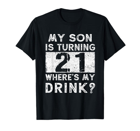 21St Birthday Dad Mom 21 Year Old T-Shirt - Custom Art Print for Adults - T-Shirt, Sweatshirt, Hoodie