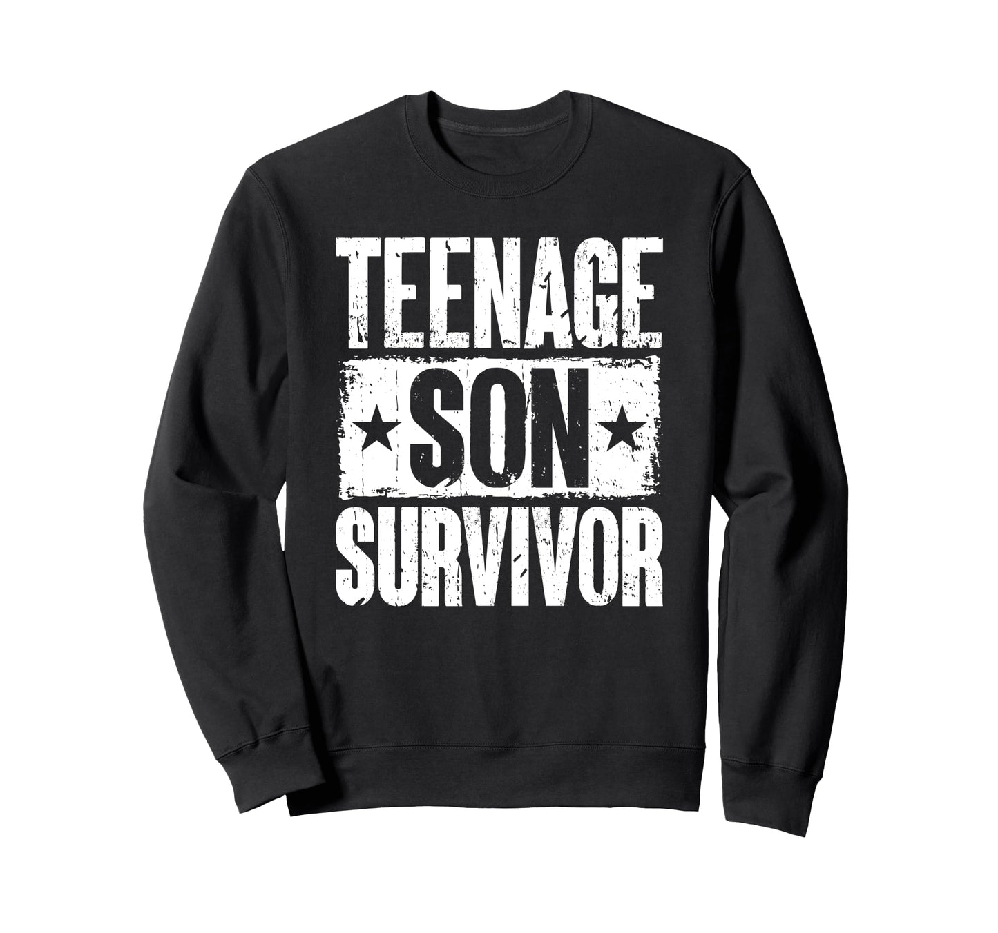 Teenage Son Survivor Parenting Mom Sweatshirt - Graphic Print for Adults - T-Shirt, Sweatshirt, Hoodie