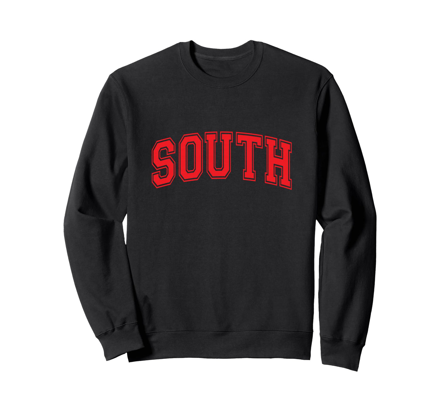 Red South Team Colors Spirit Sweatshirt - Casual Everyday Wear for Adults - T-Shirt, Sweatshirt, Hoodie