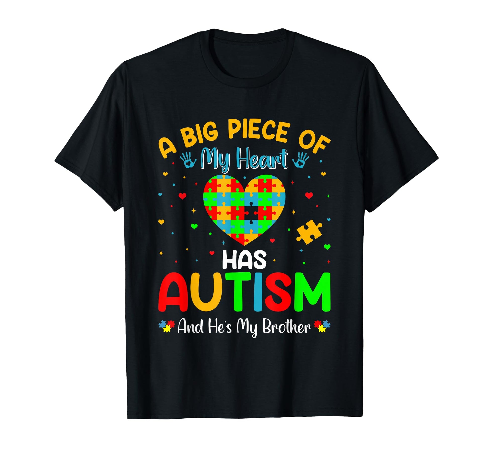 Autism Brother Sister Autism T-Shirt - Fun Novelty Design for Adults - T-Shirt, Sweatshirt, Hoodie