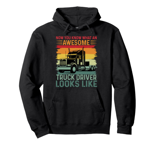 Awesome Truck Driver Joke Trucker Dad Hoodie - Graphic Print for Adults - T-Shirt, Sweatshirt, Hoodie