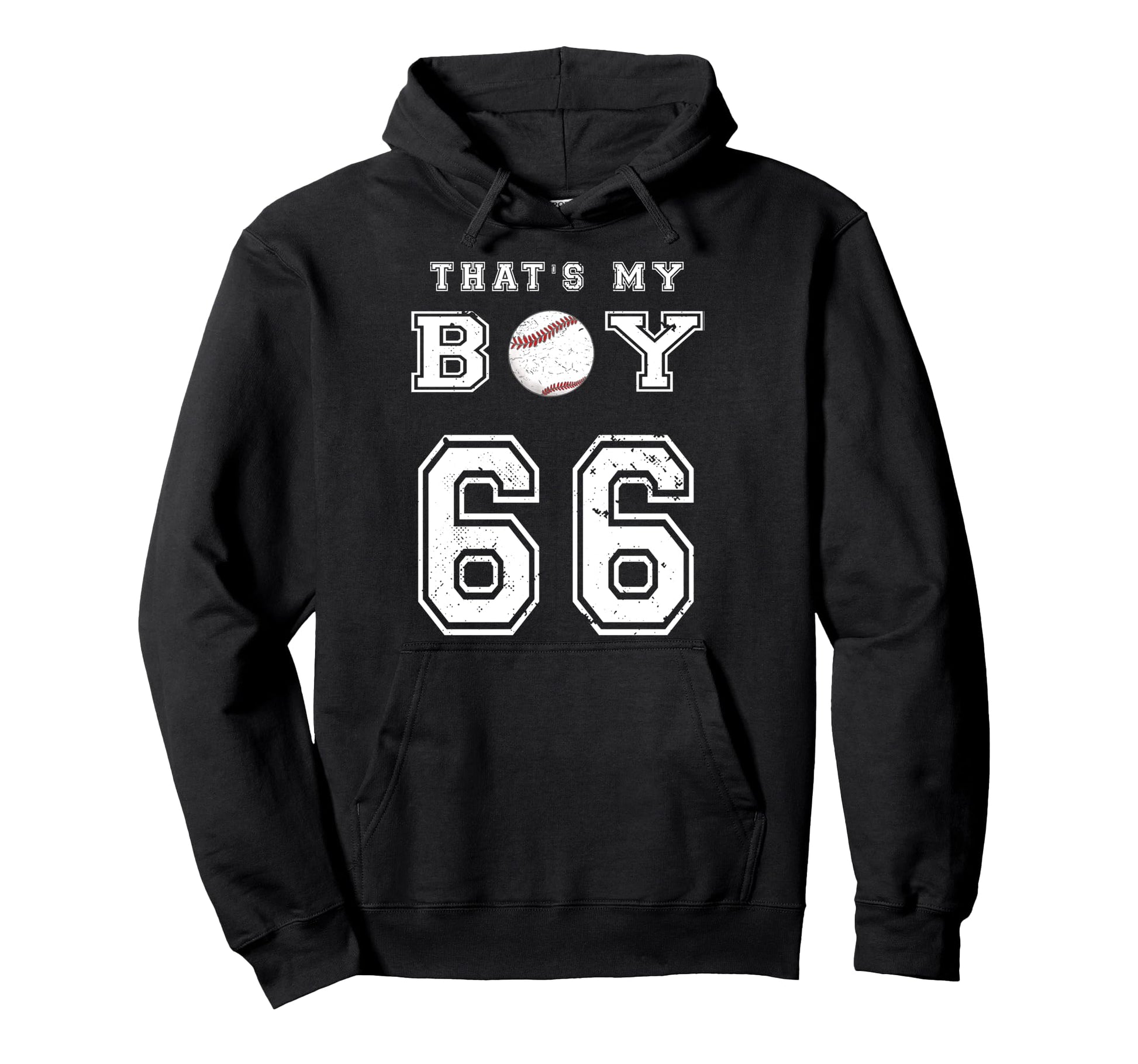 Thats My Baseball 66 Jersey Number Mom Dad Hoodie - Trendy Graphic Unisex - T-Shirt, Sweatshirt, Hoodie