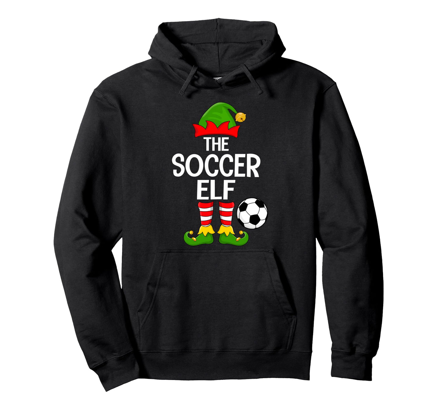 Soccer Elf Matching Family Elf Squad Hoodie - Trendy Graphic Unisex - T-Shirt, Sweatshirt, Hoodie