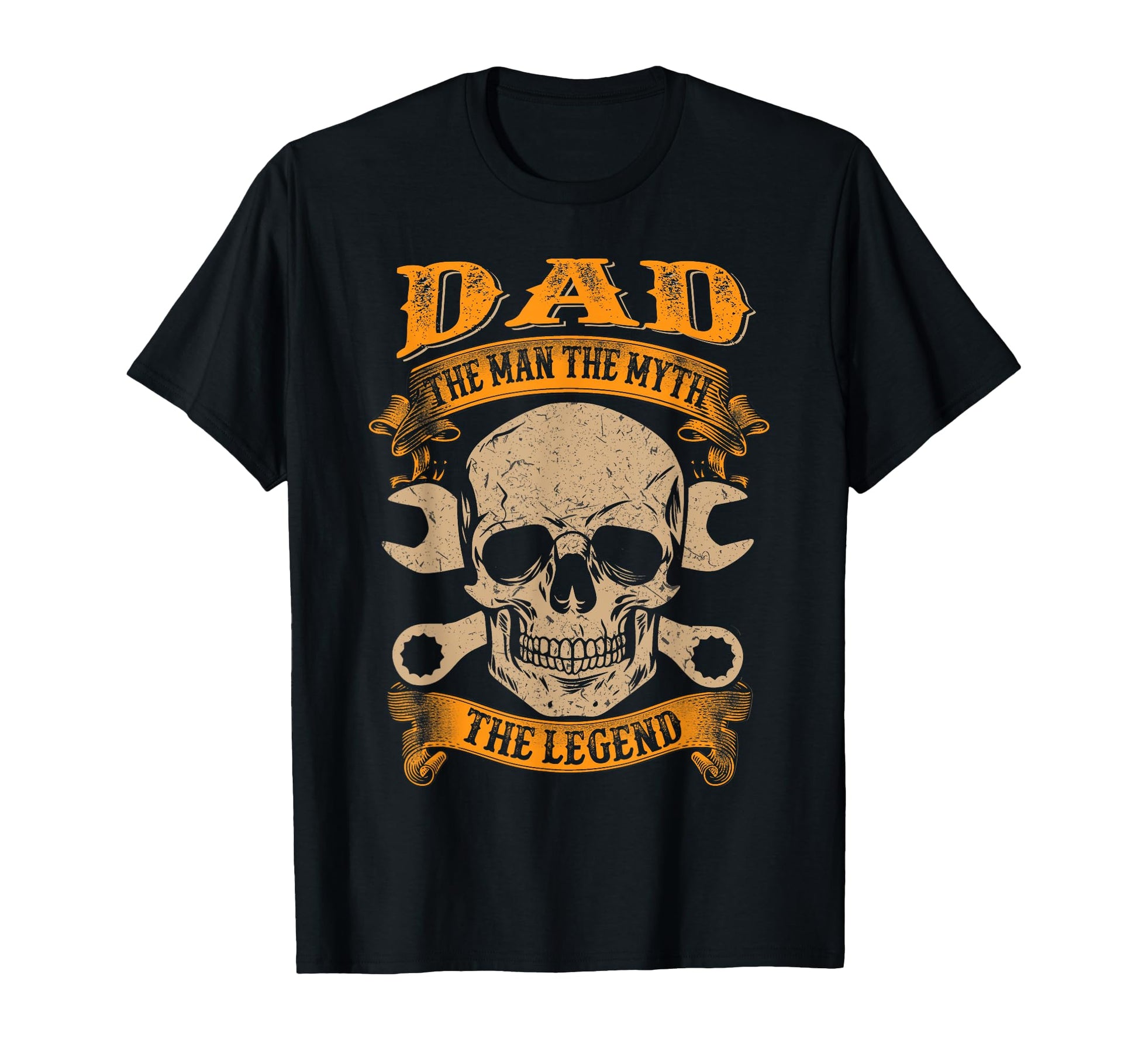 Proud Mechanic Wrench Skull Dad T-Shirt - Fun Novelty Design Men Women - T-Shirt, Sweatshirt, Hoodie