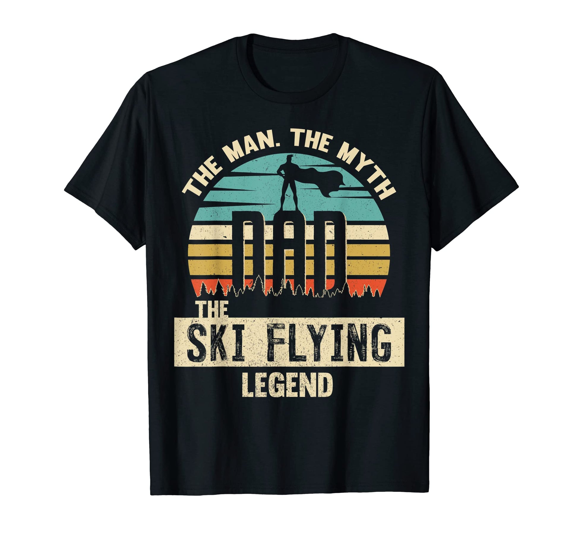 Myth Legend Dad Ski Flying T-Shirt - Custom Art Print Men Women - T-Shirt, Sweatshirt, Hoodie