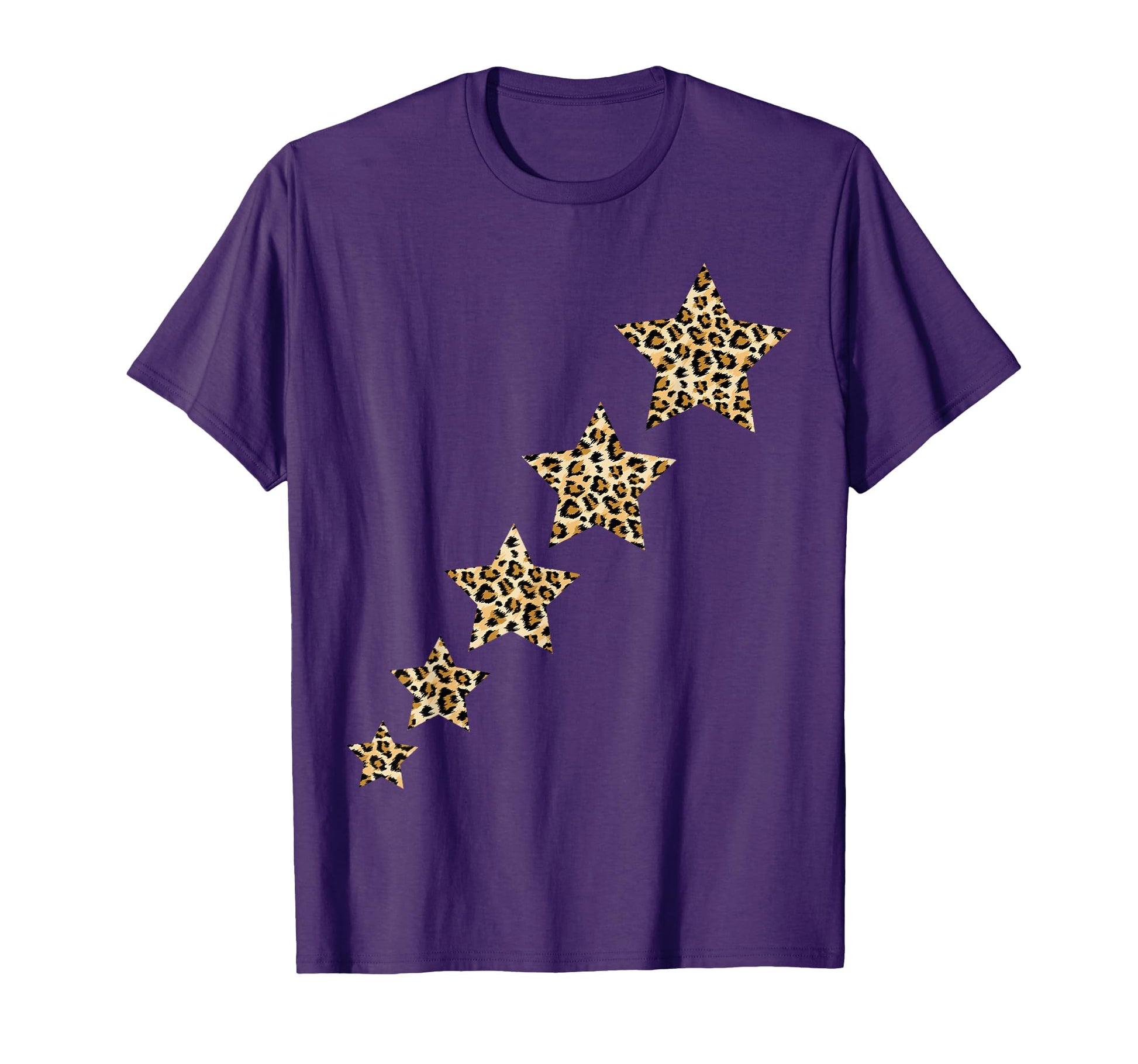 Leopard Heart Shirts Cheetah Stars T-Shirt - Fun Novelty Design for Adults - T-Shirt, Sweatshirt, Hoodie