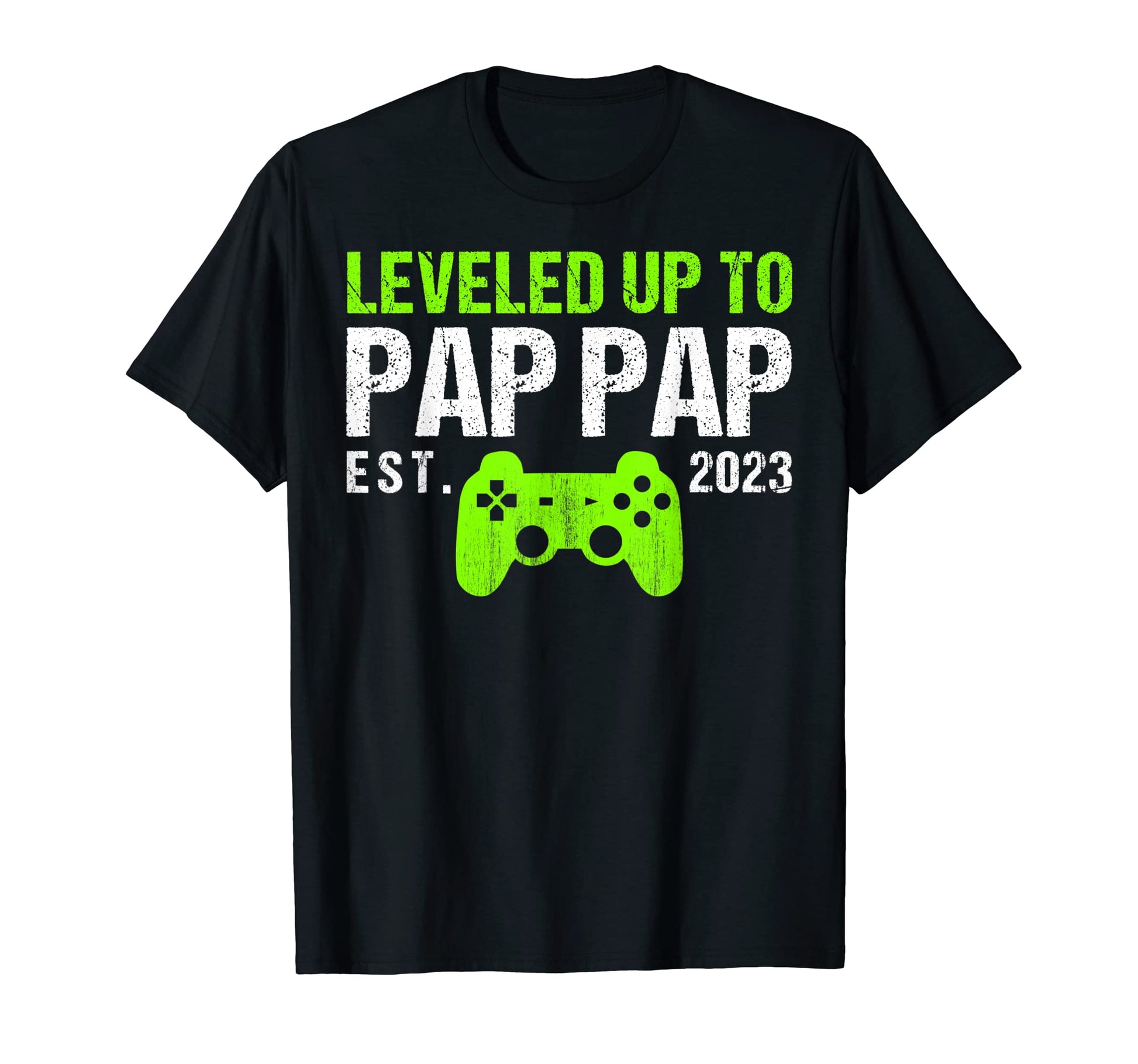 Mens Leveled Up To Pap Pap Est 2023 T-Shirt - Novelty Apparel Men Women - T-Shirt, Sweatshirt, Hoodie