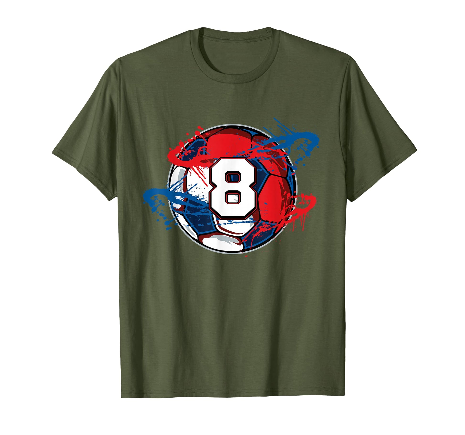 8 Soccer Jersey Number Eight Soccer Player T-Shirt - Graphic Print Unisex - T-Shirt, Sweatshirt, Hoodie