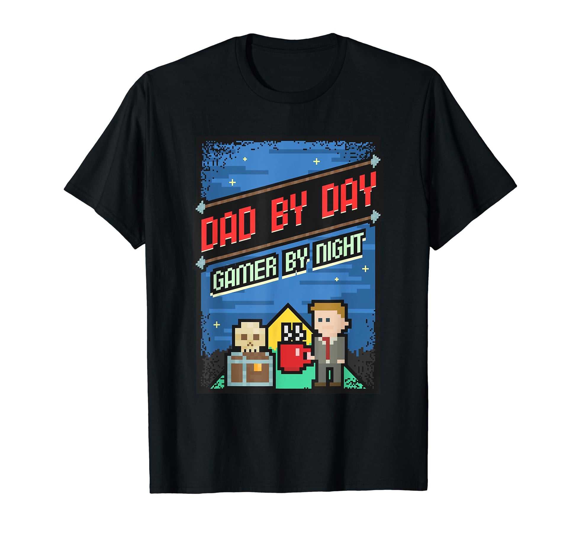 8 Bit Video Games Gamer Dads T-Shirt - Minimalist Print for Adults - T-Shirt, Sweatshirt, Hoodie