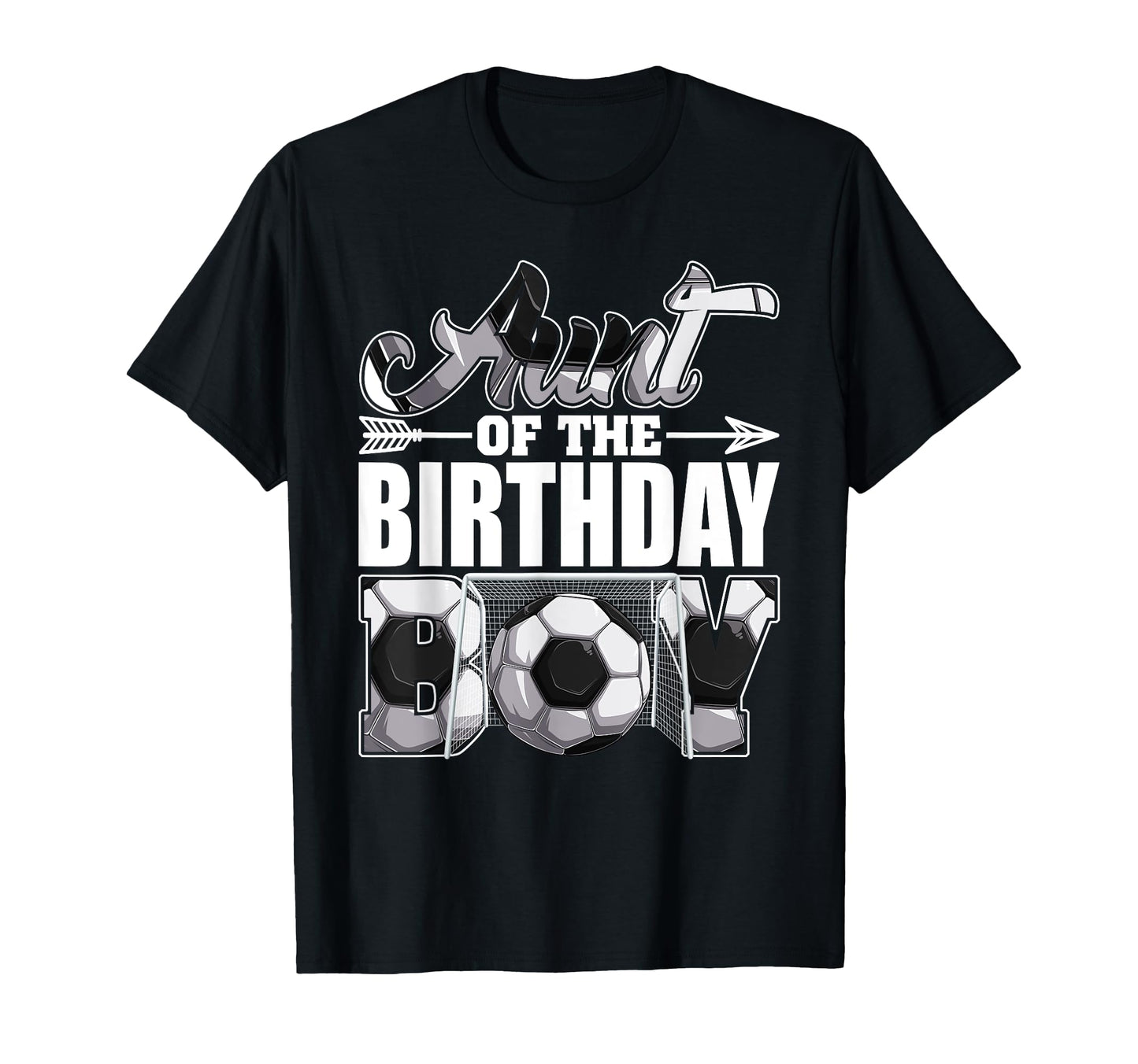 Aunt Birthday Soccer Matching Family T-Shirt - Novelty Apparel Men Women - T-Shirt, Sweatshirt, Hoodie