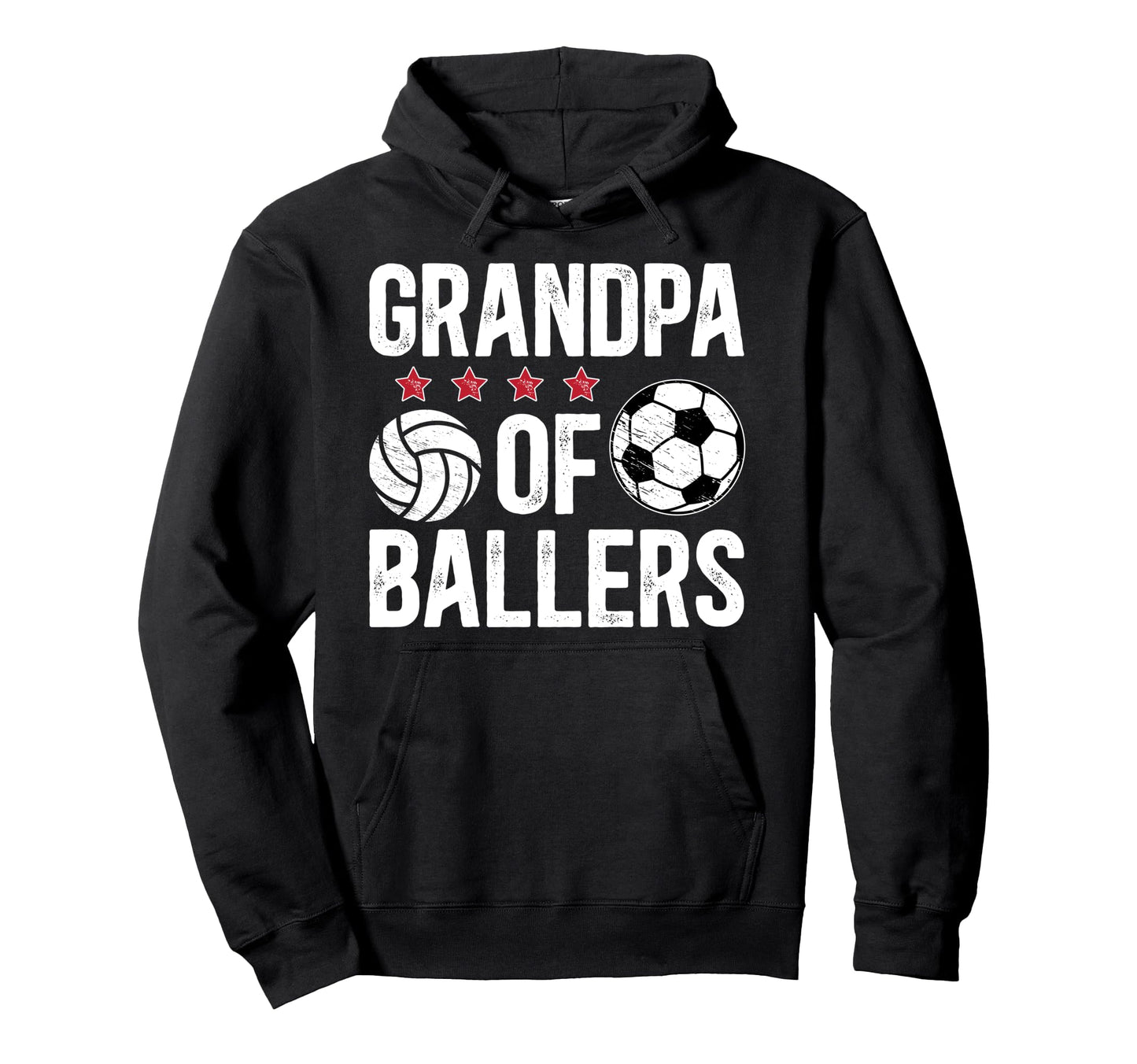 Grandpa Ballers Proud Soccer Volleyball Hoodie - Aesthetic Graphic Unisex - T-Shirt, Sweatshirt, Hoodie