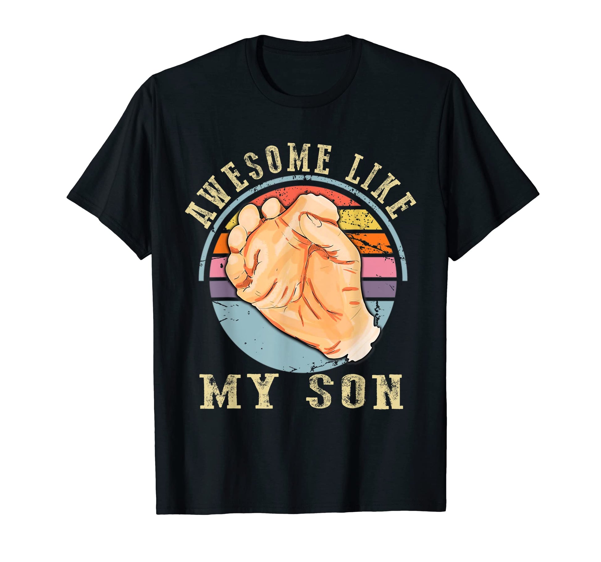 Awesome Like My Son Funny Fathers Day T-Shirt - Custom Art Print Unisex - T-Shirt, Sweatshirt, Hoodie
