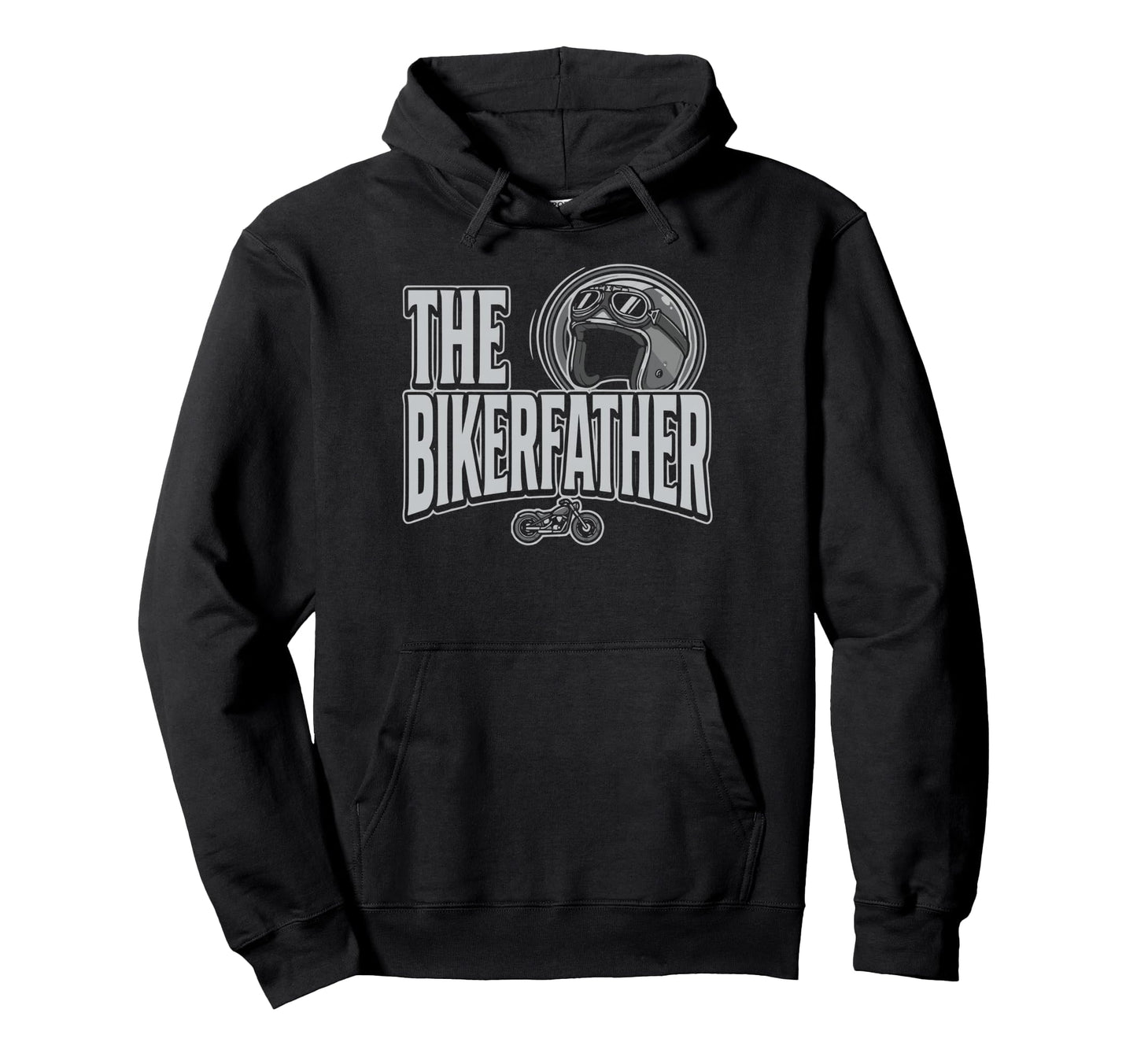 Bikerfather Biking Biker Dad Hoodie - Custom Art Print for Adults - T-Shirt, Sweatshirt, Hoodie