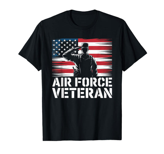 Air Force Veteran Us American Flag Dad T-Shirt - Streetwear Style Unisex - T-Shirt, Sweatshirt, Hoodie