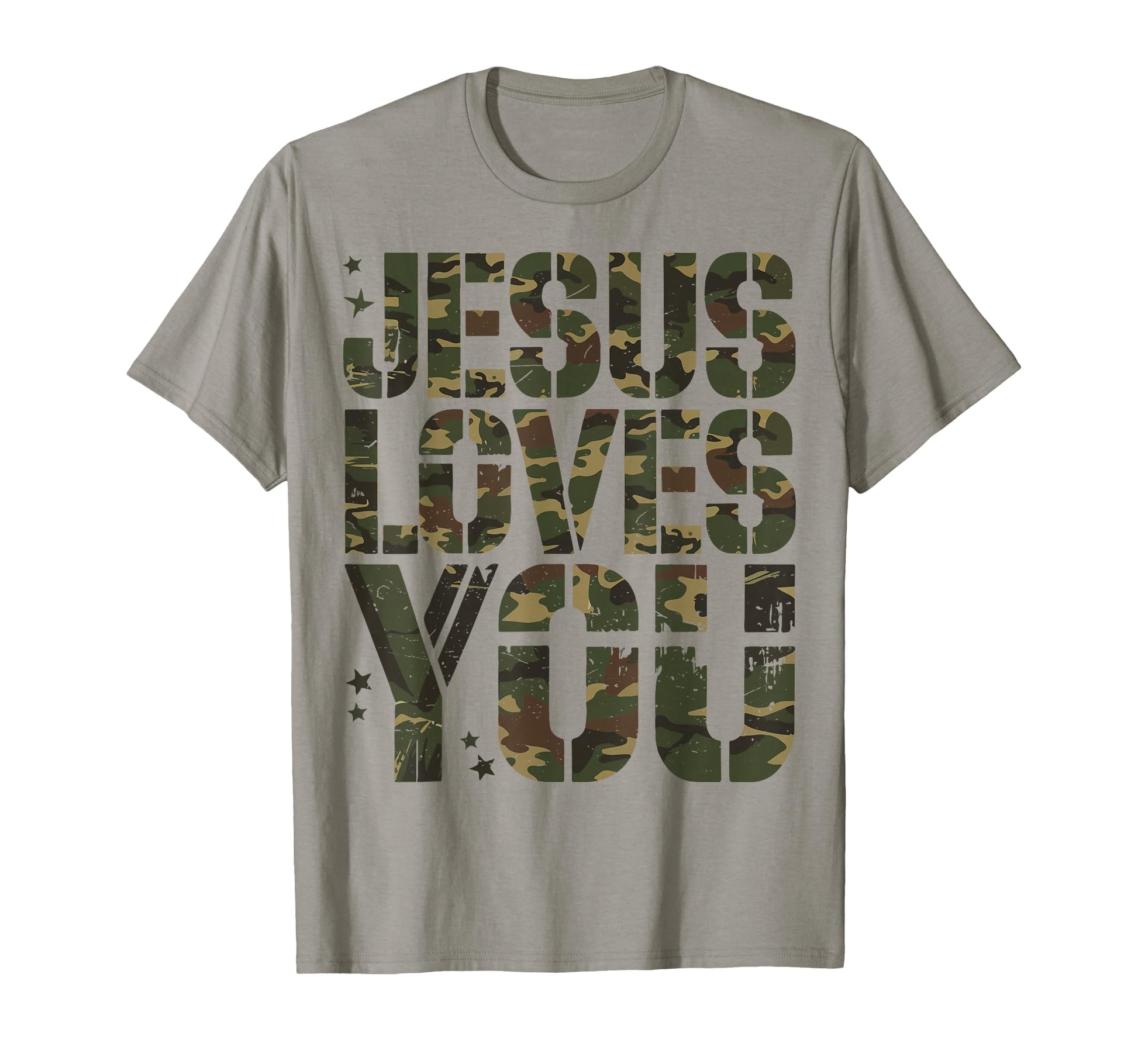 Camouflage Jesus Loves You Camo T-Shirt - Casual Everyday Wear Unisex - T-Shirt, Sweatshirt, Hoodie