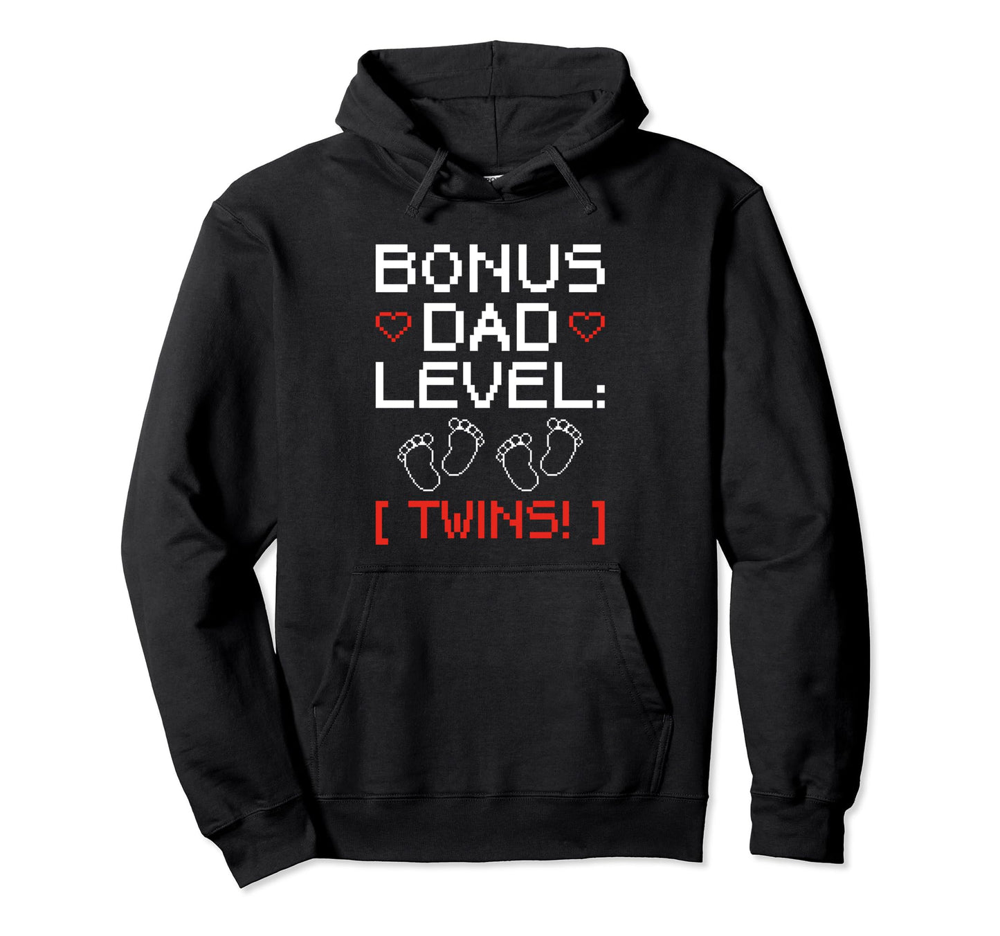 Gaming Twin Dad Bonus Level Gamer Dad Hoodie - Minimalist Print Men Women - T-Shirt, Sweatshirt, Hoodie