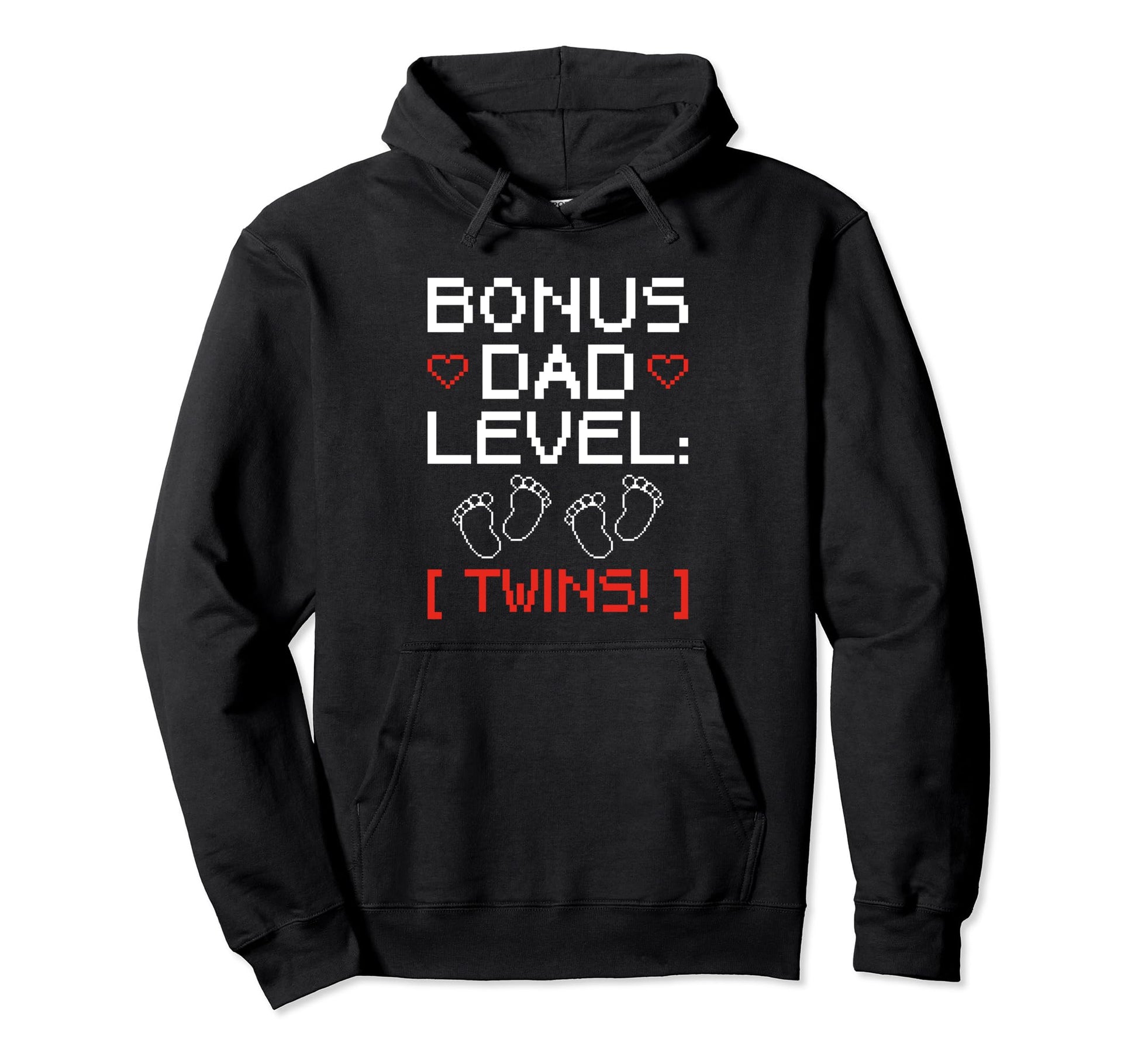 Gaming Twin Dad Bonus Level Gamer Dad Hoodie - Minimalist Print Men Women - T-Shirt, Sweatshirt, Hoodie