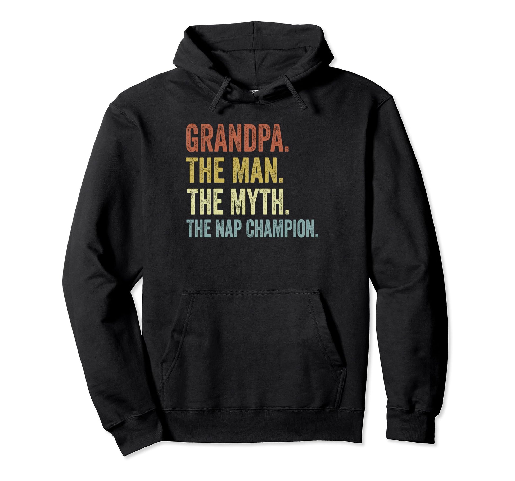 Grandpa Myth Nap Champion Fathers Day Hoodie - Custom Art Print Unisex - T-Shirt, Sweatshirt, Hoodie