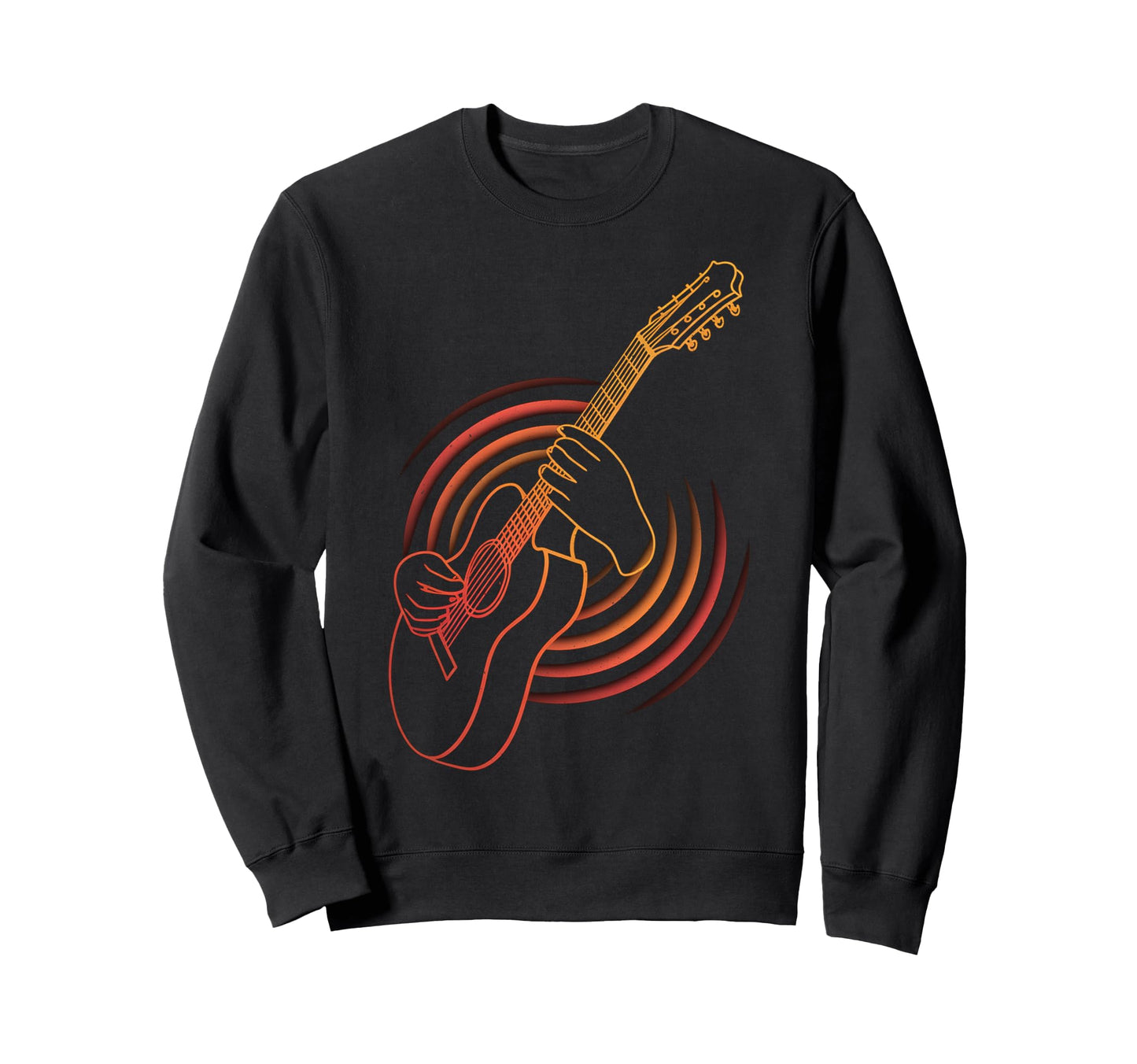 Playing Guitar Guitarist Music Sweatshirt - Custom Art Print Men Women - T-Shirt, Sweatshirt, Hoodie